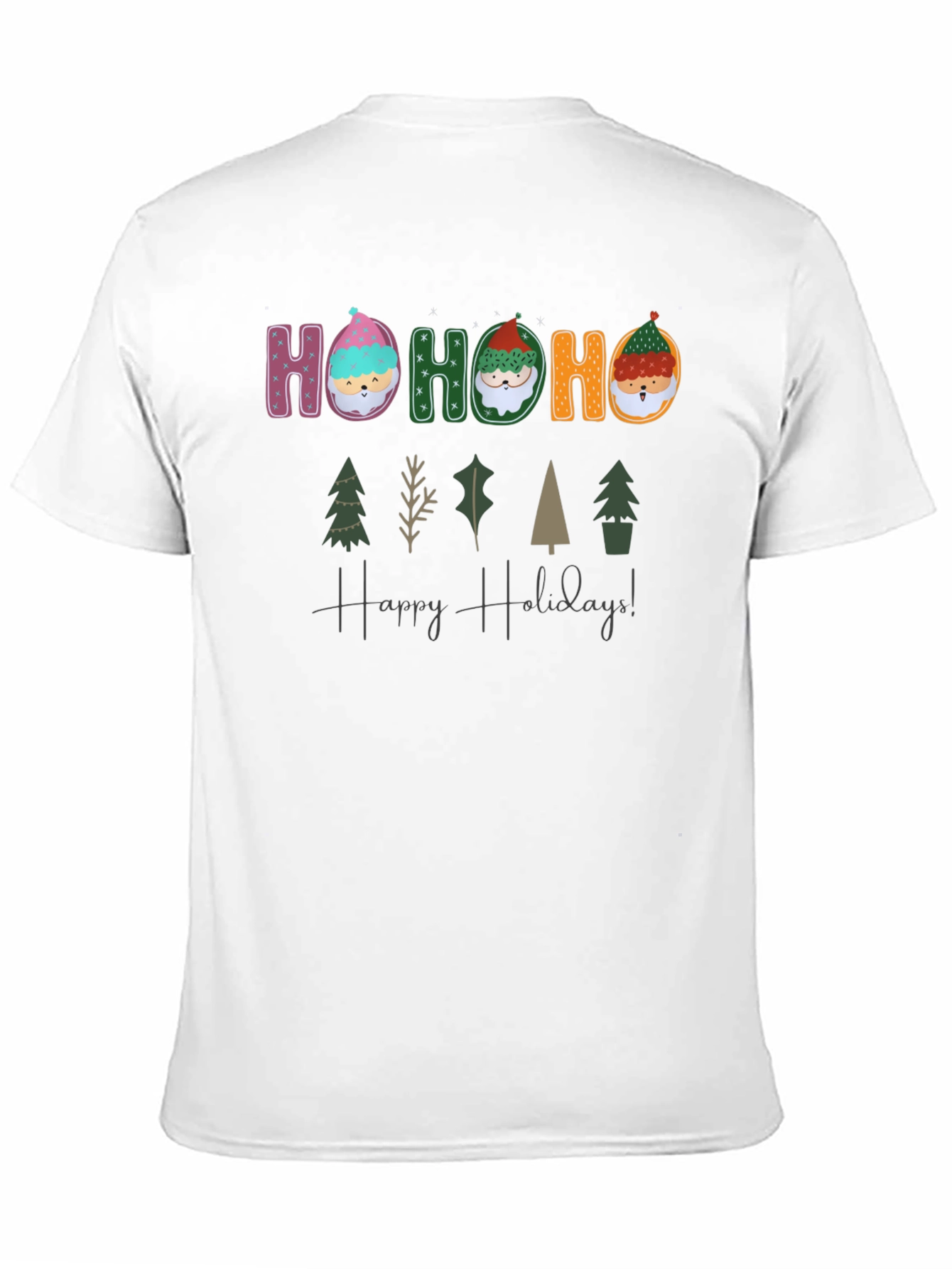 Festive Holiday T-Shirt with Ho Ho Ho Design