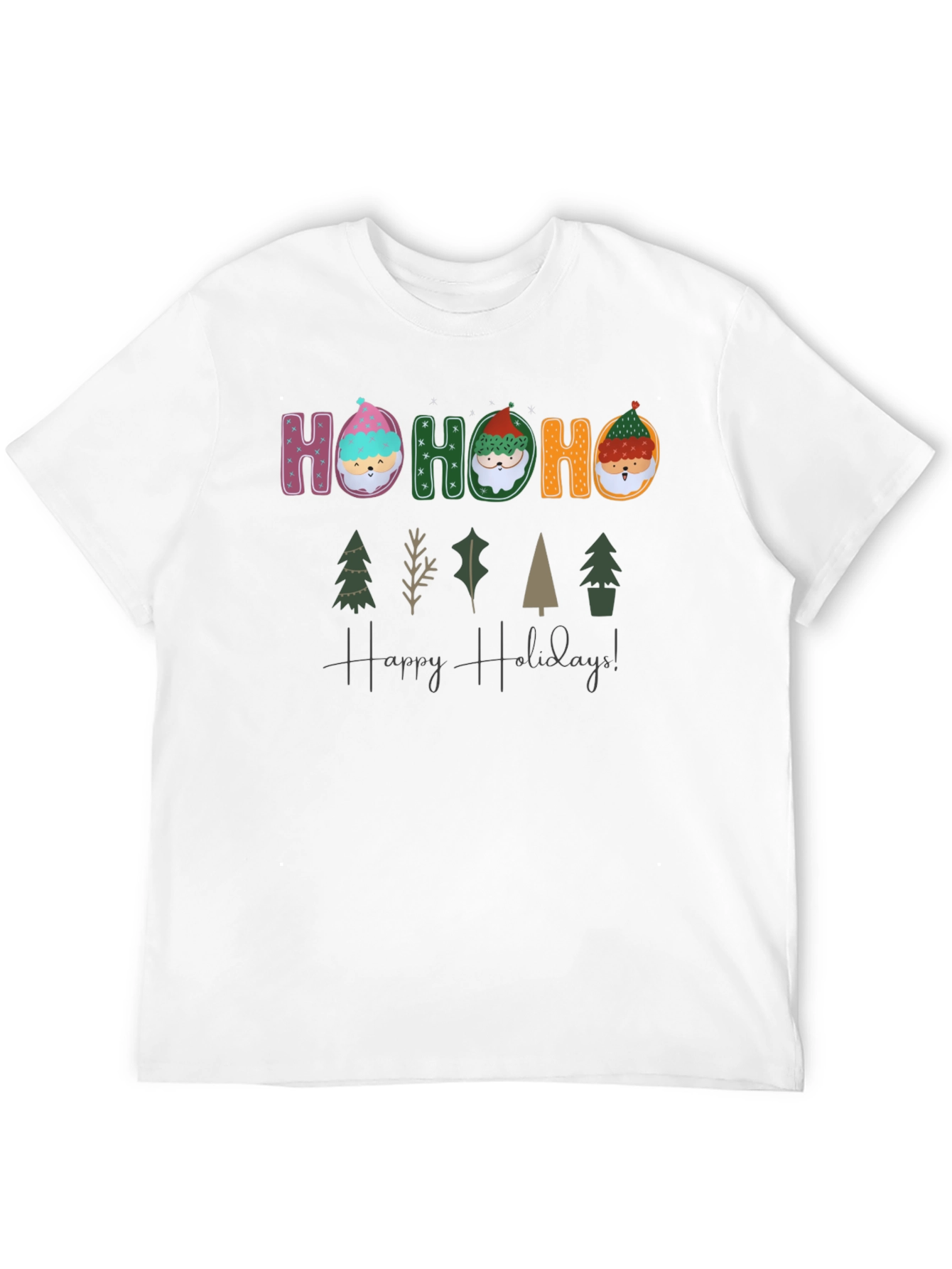 Festive Holiday T-Shirt with Ho Ho Ho Design