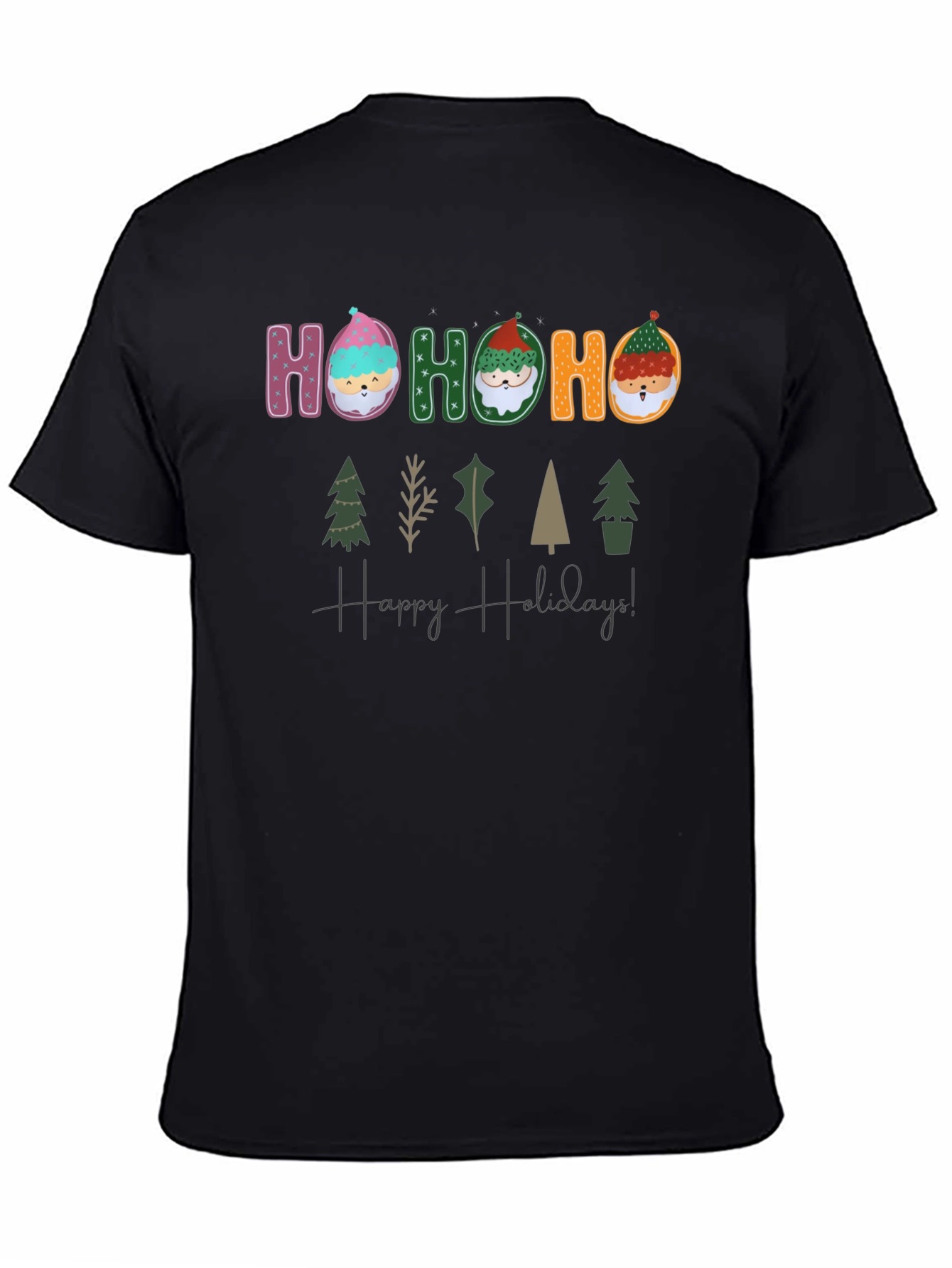 Festive Holiday T-Shirt with Ho Ho Ho Design
