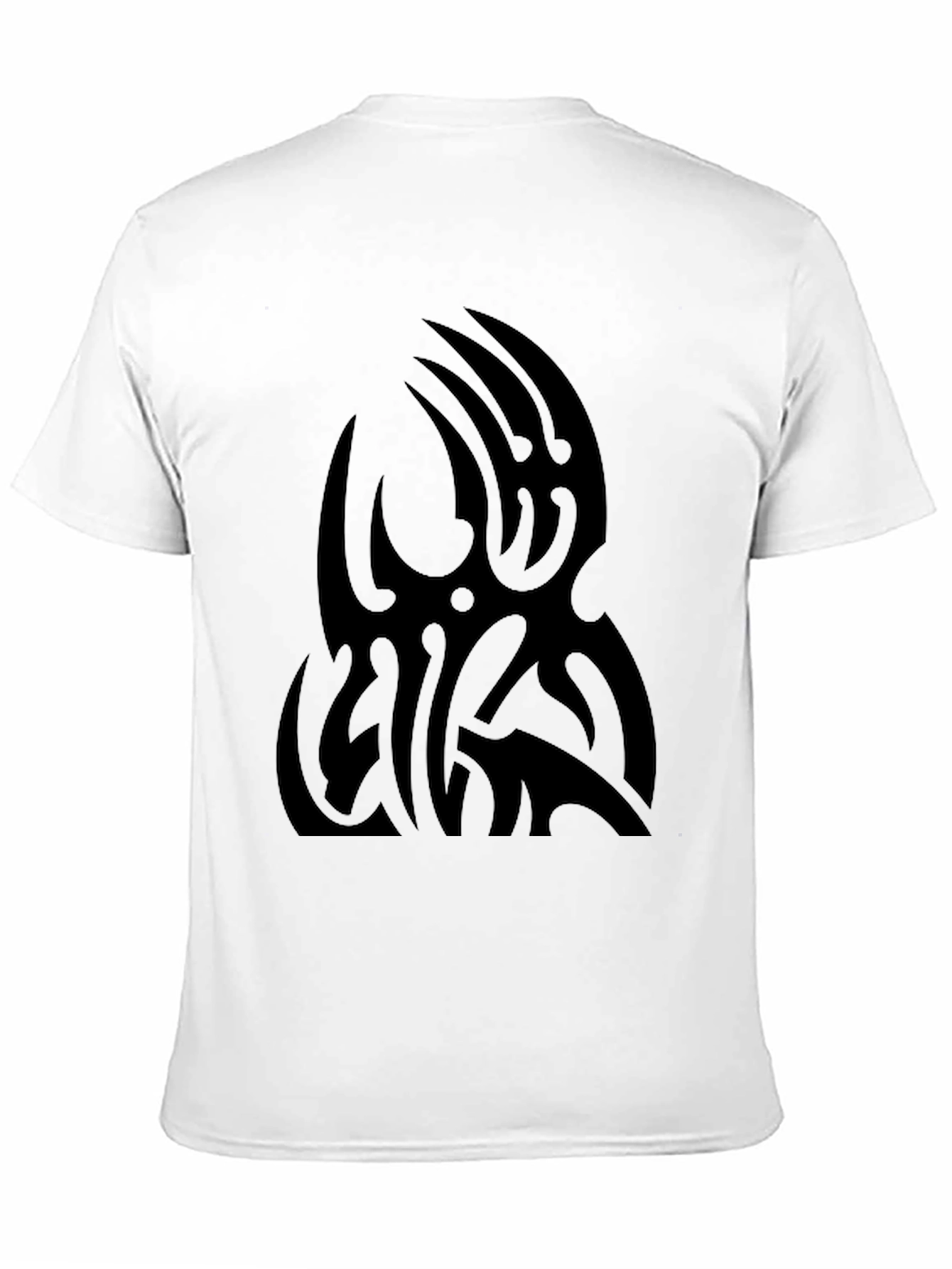 Tribal Tattoo Style Graphic Black Tee Shirt