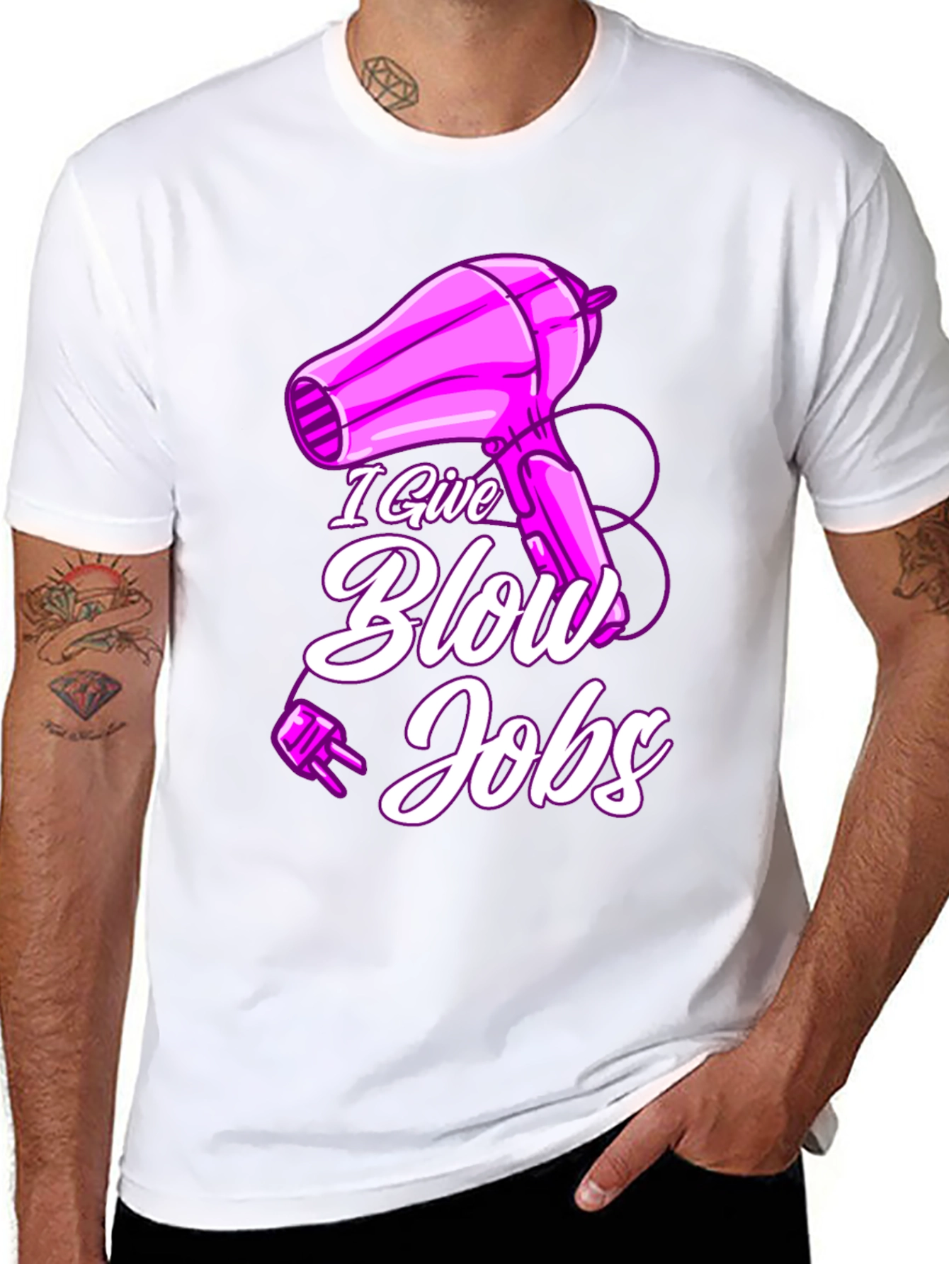 Humorous I Give Blow Jobs T-Shirt