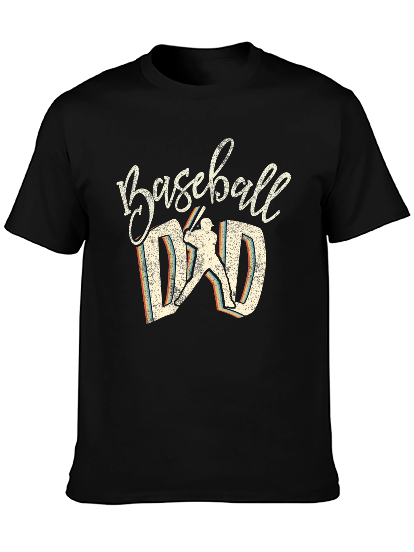 Baseball Dad Graphic Tee - Black Cotton