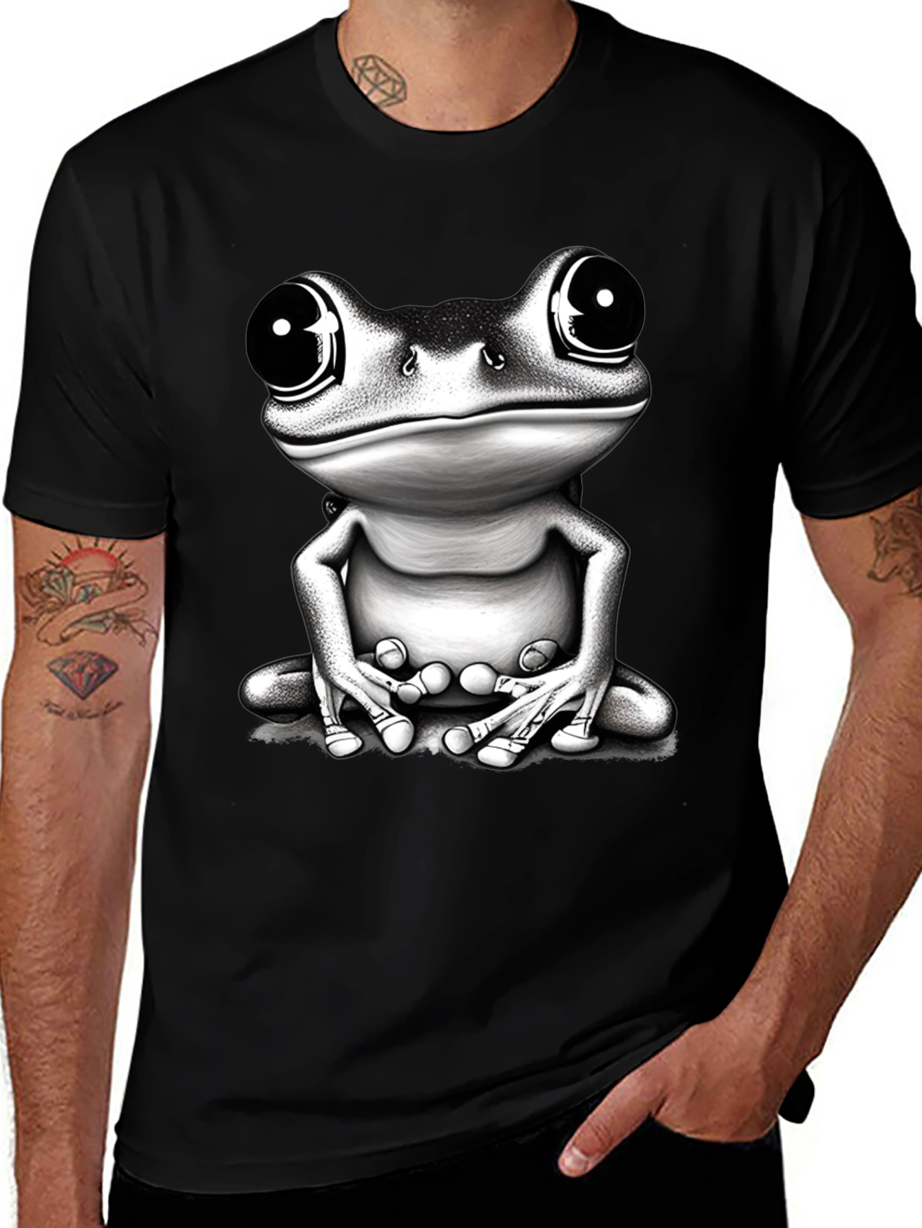 Frog Graphic T-Shirt - Black