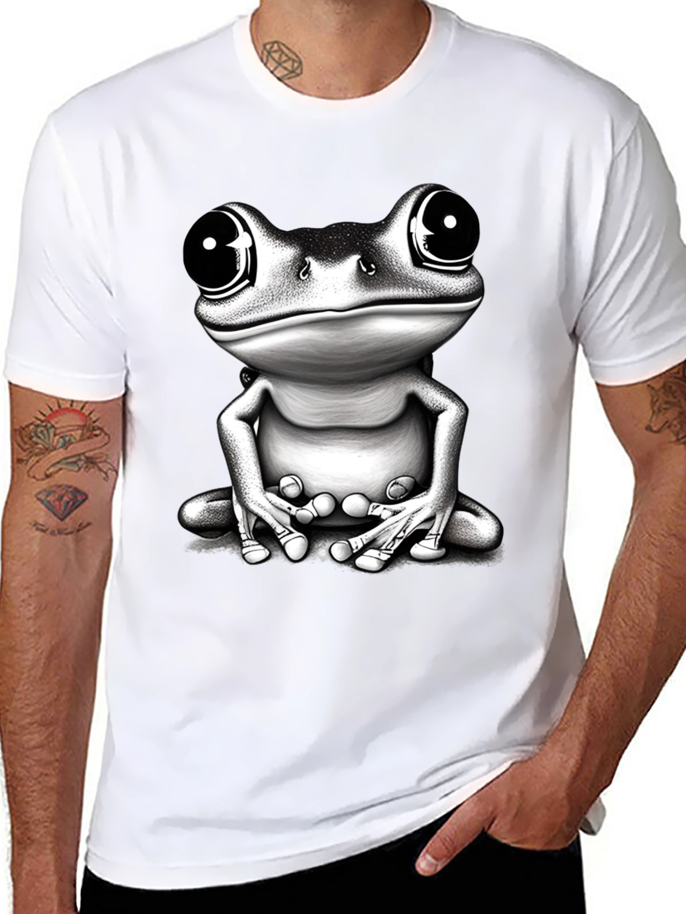 Frog Graphic T-Shirt - Black