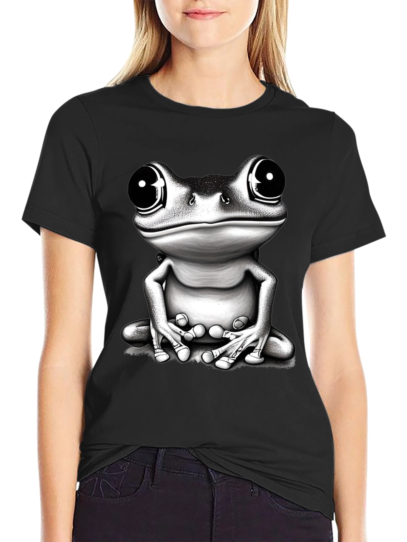 Frog Graphic T-Shirt - Black