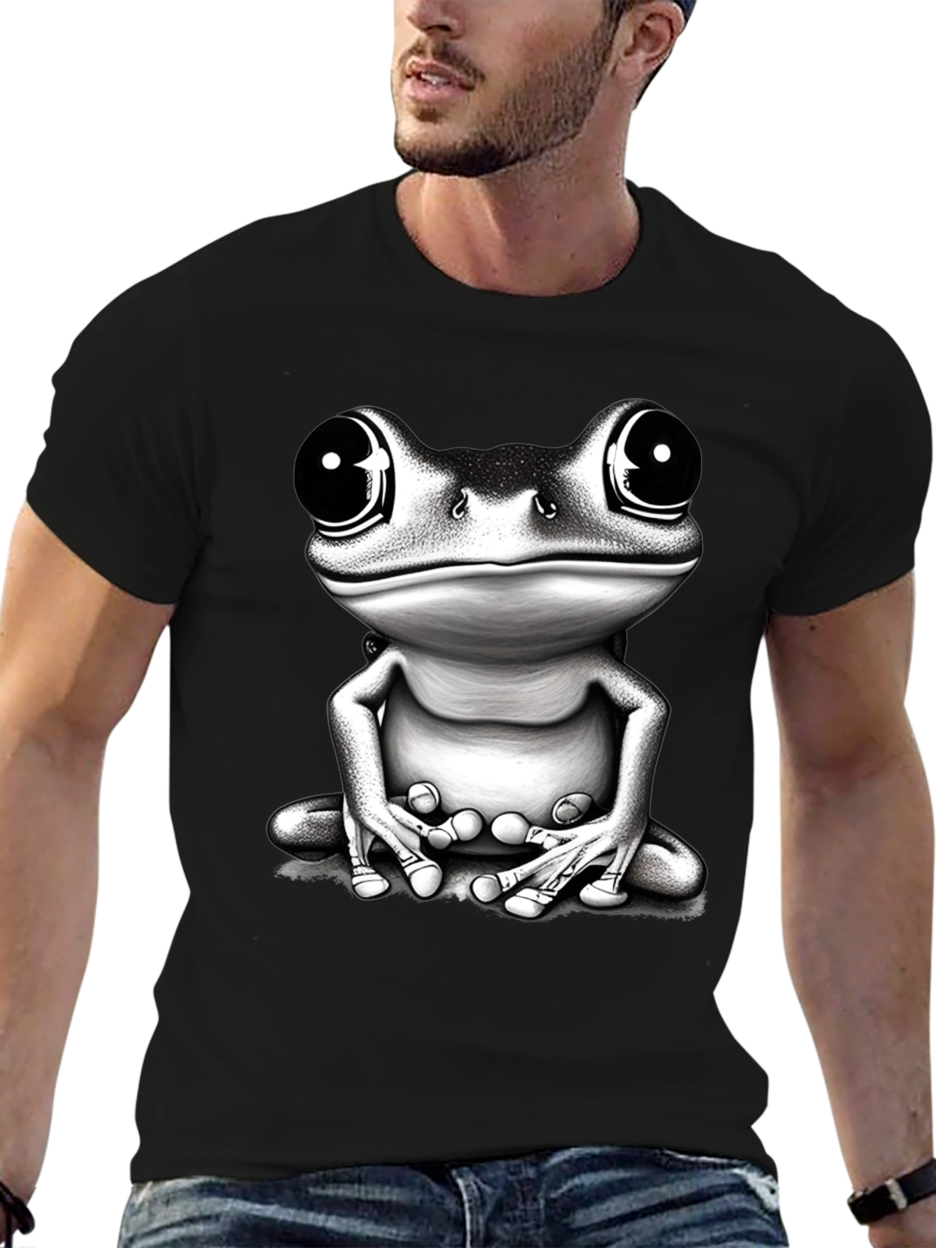 Frog Graphic T-Shirt - Black