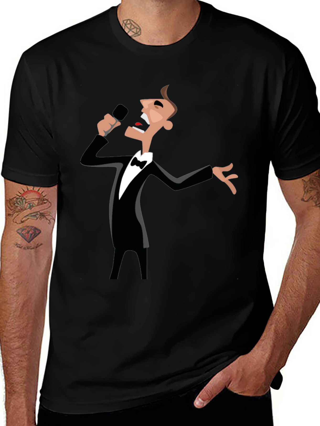 Singing Tuxedo Cartoon T-Shirt
