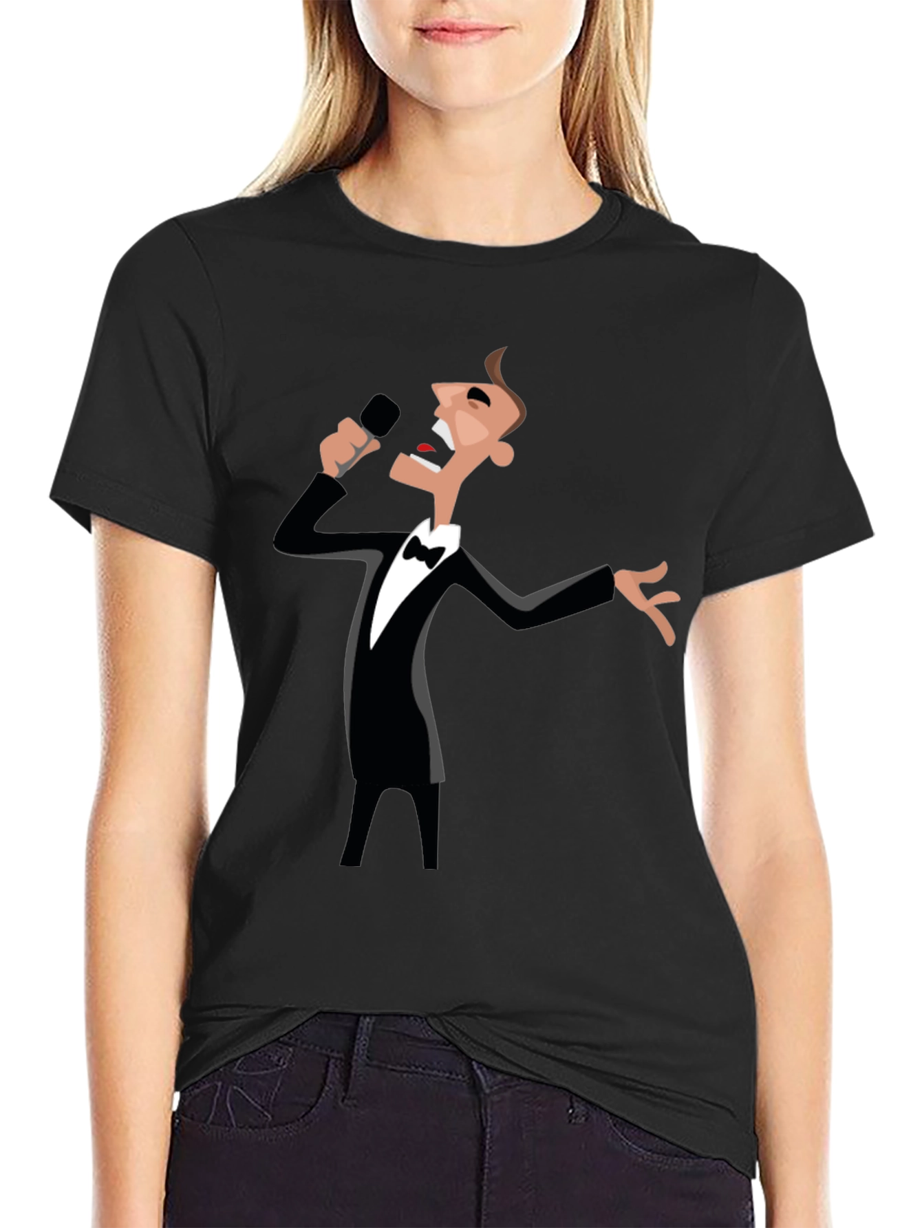 Singing Tuxedo Cartoon T-Shirt
