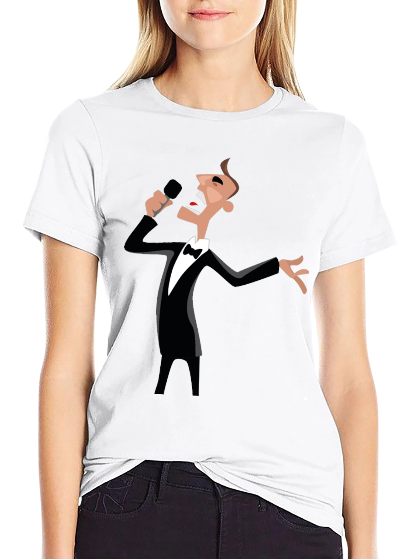Singing Tuxedo Cartoon T-Shirt