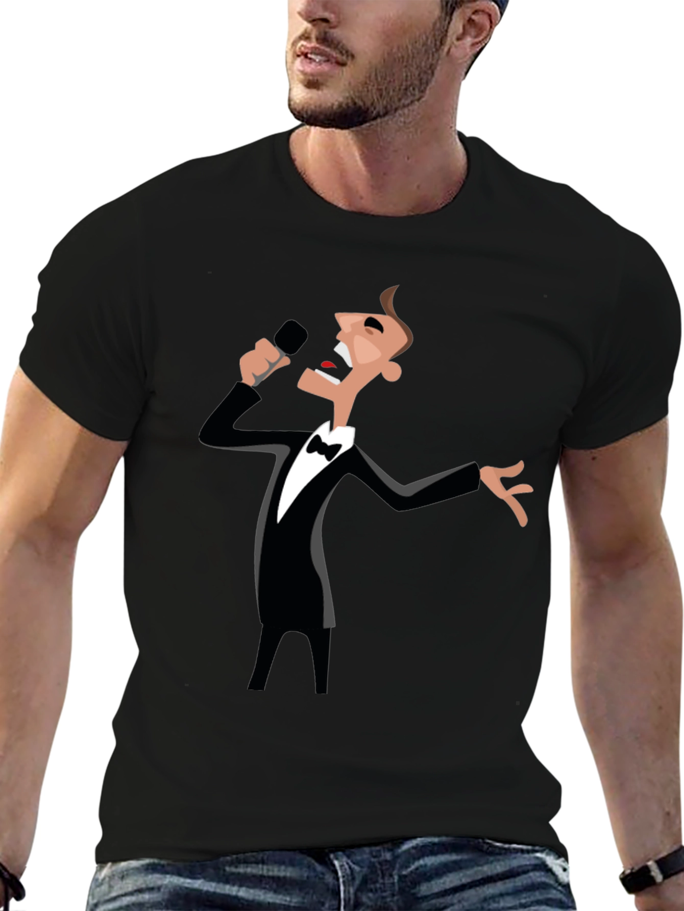 Singing Tuxedo Cartoon T-Shirt