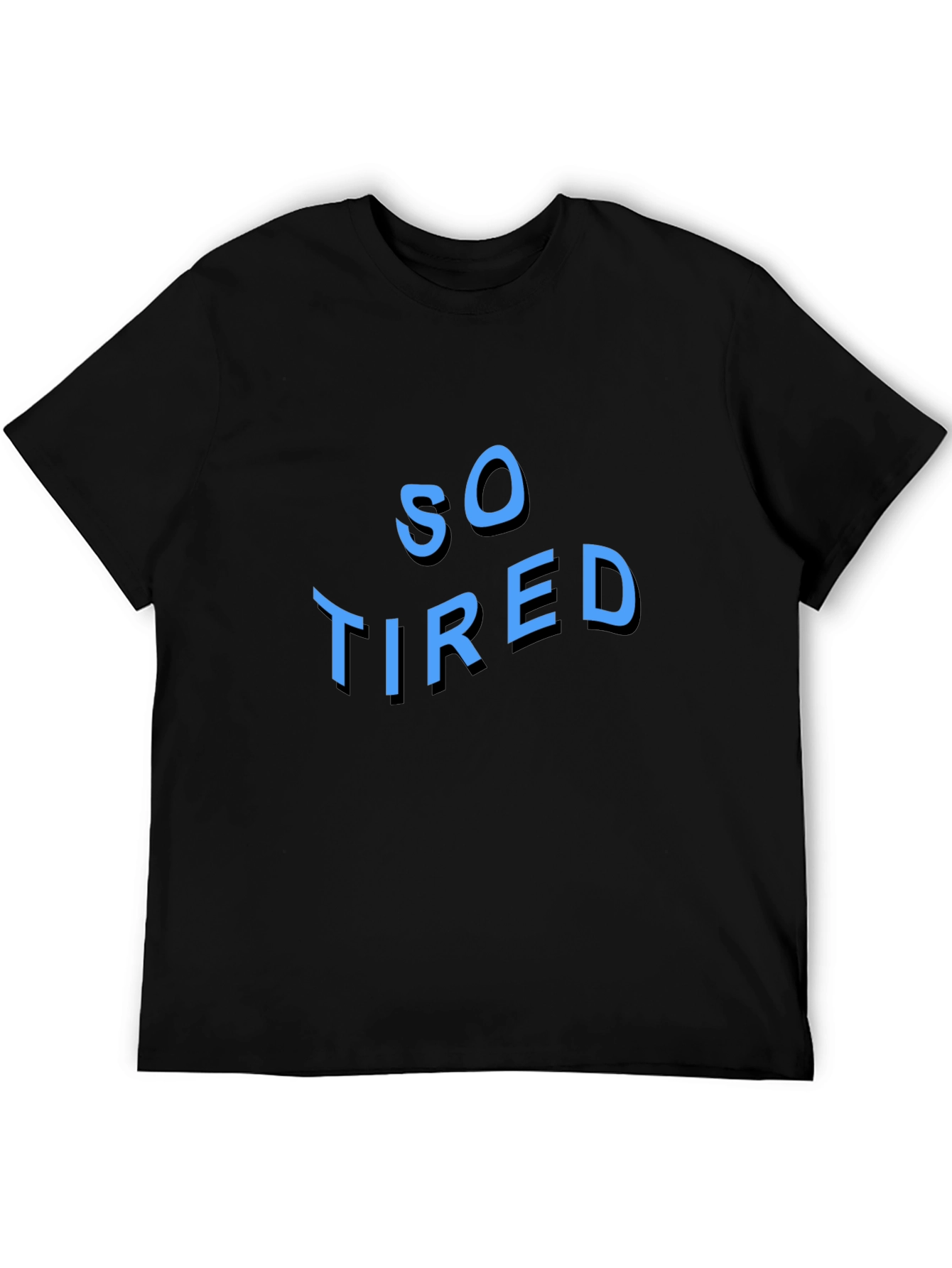 So Tired Graphic Tee - Black