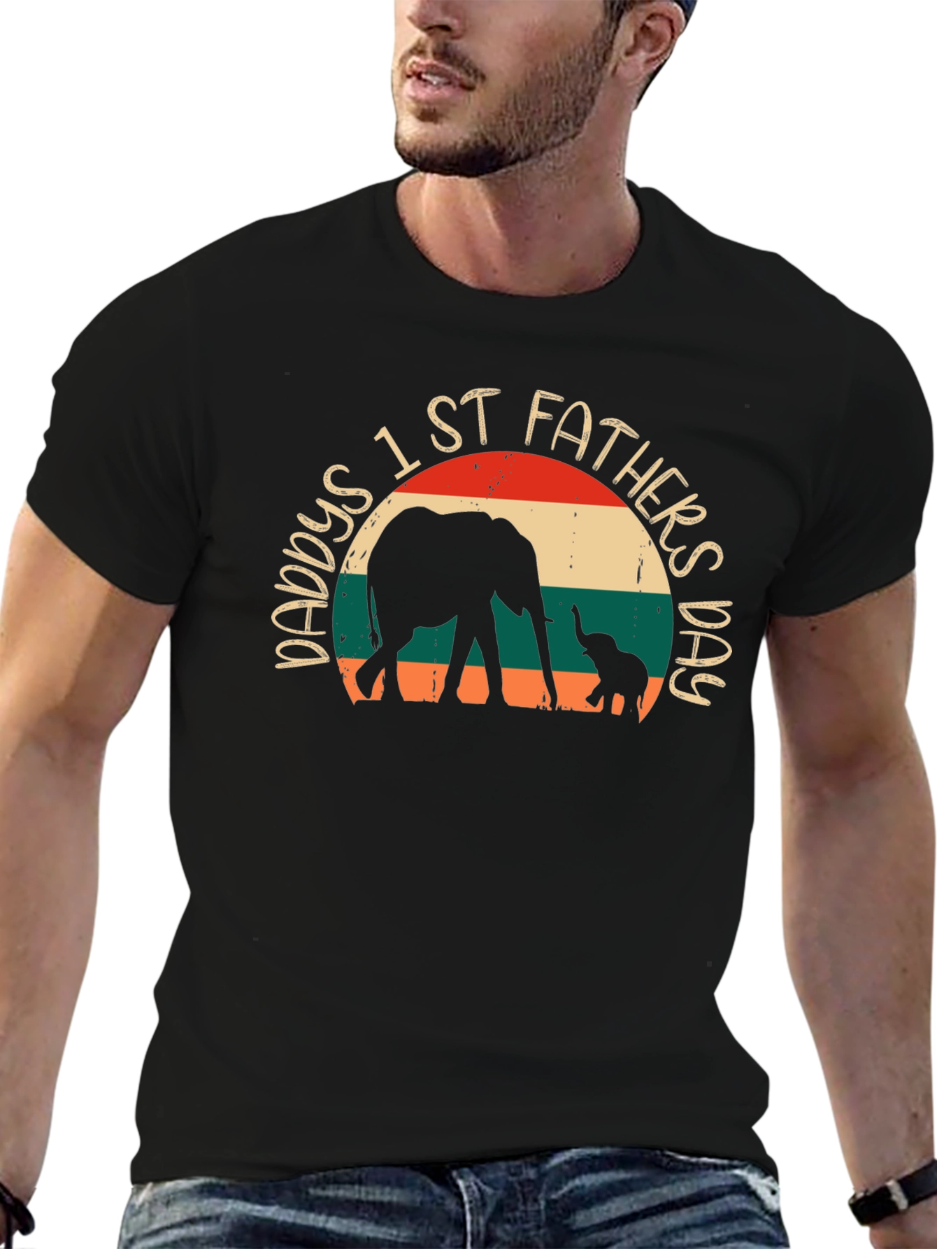 Daddys 1st Fathers Day Elephant T-Shirt