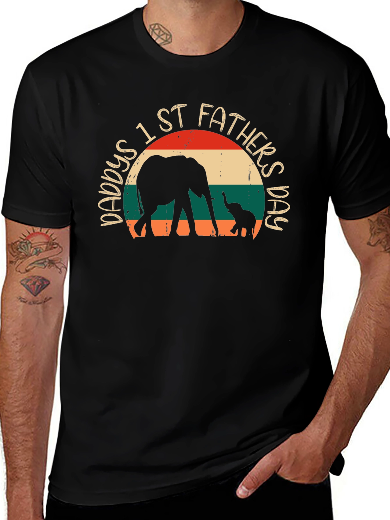 Daddys 1st Fathers Day Elephant T-Shirt