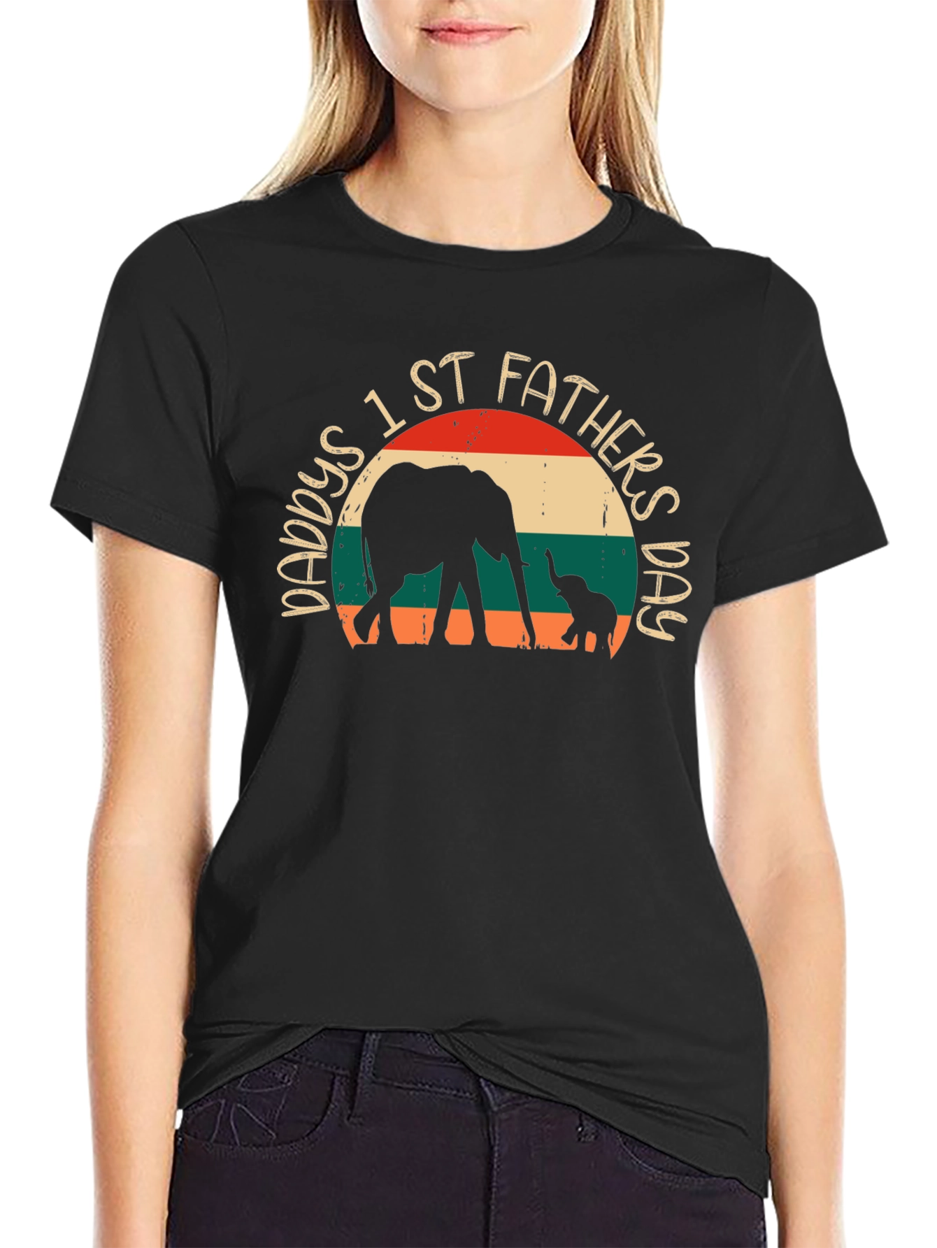 Daddys 1st Fathers Day Elephant T-Shirt