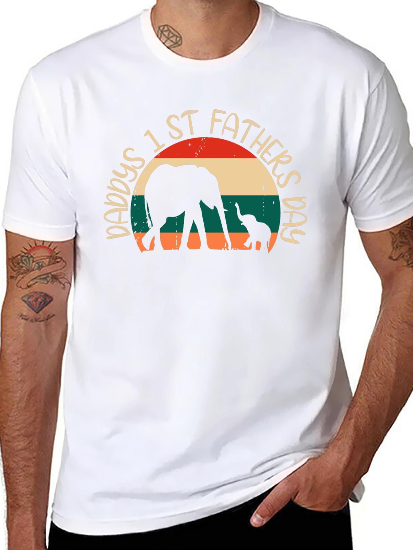 Daddys 1st Fathers Day Elephant T-Shirt