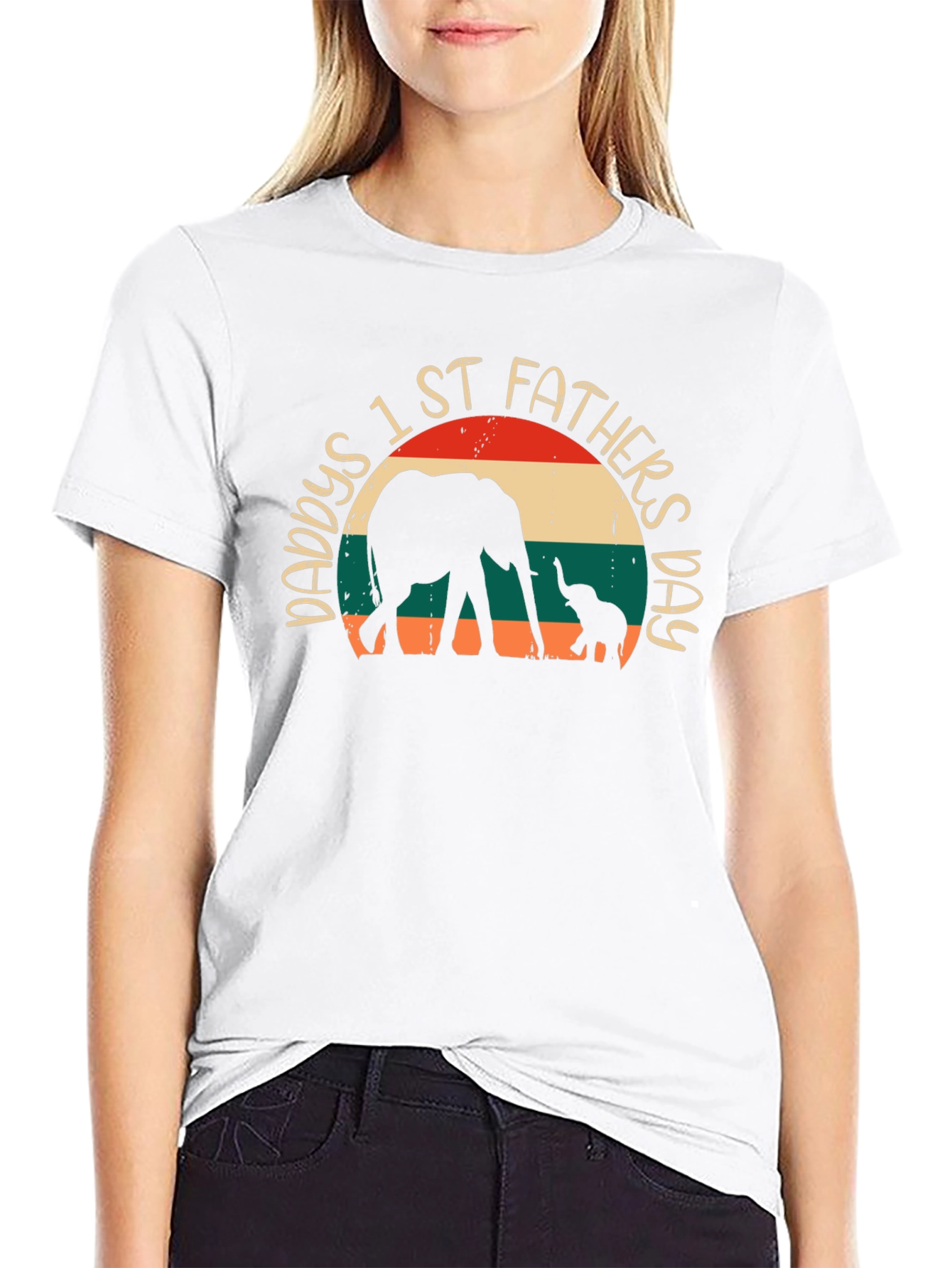 Daddys 1st Fathers Day Elephant T-Shirt