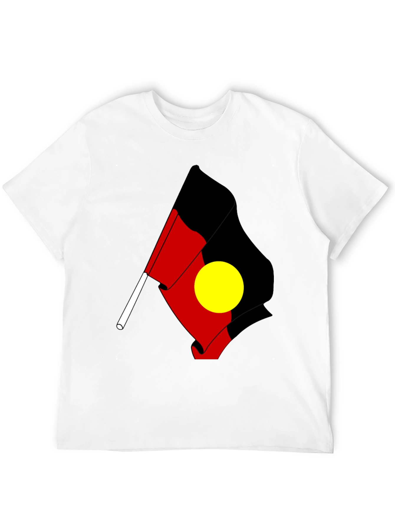 Indigenous Flag T-Shirt - Black Cotton Tee
