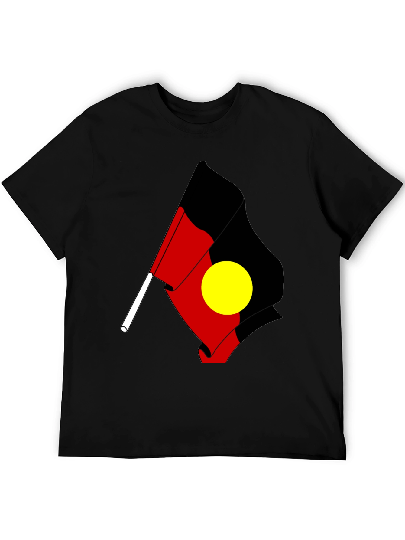 Indigenous Flag T-Shirt - Black Cotton Tee