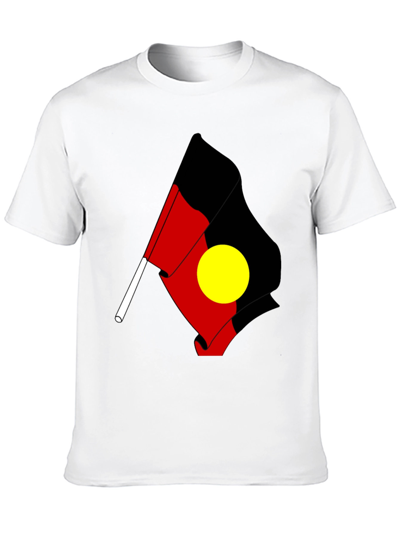 Indigenous Flag T-Shirt - Black Cotton Tee