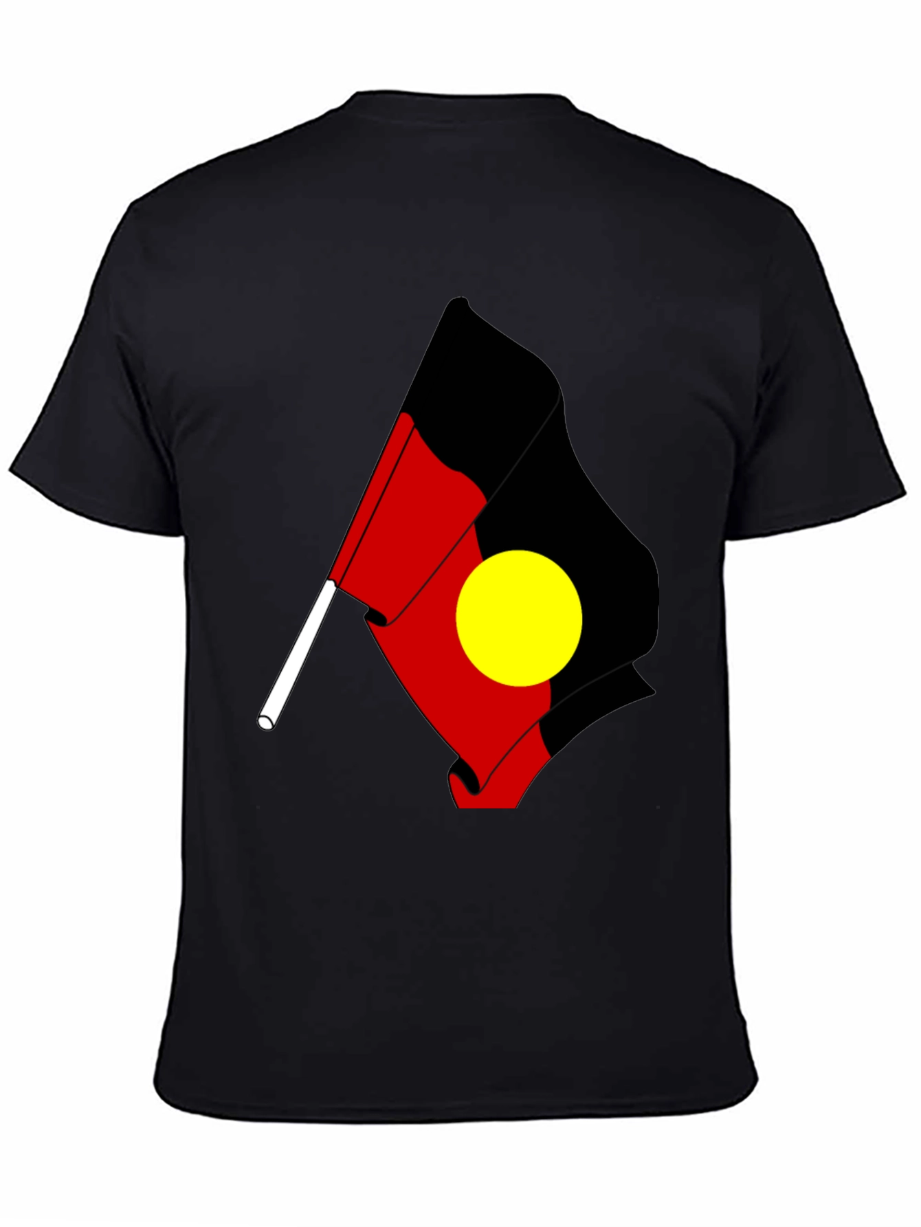 Indigenous Flag T-Shirt - Black Cotton Tee