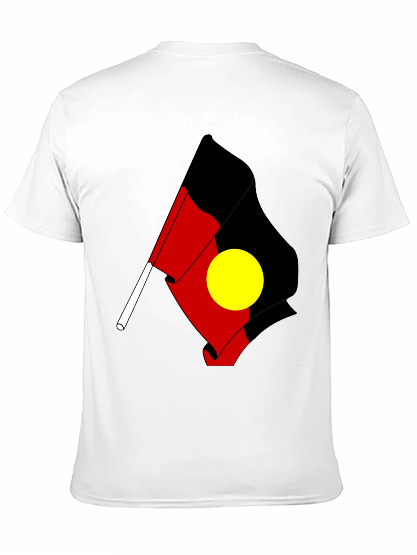 Indigenous Flag T-Shirt - Black Cotton Tee