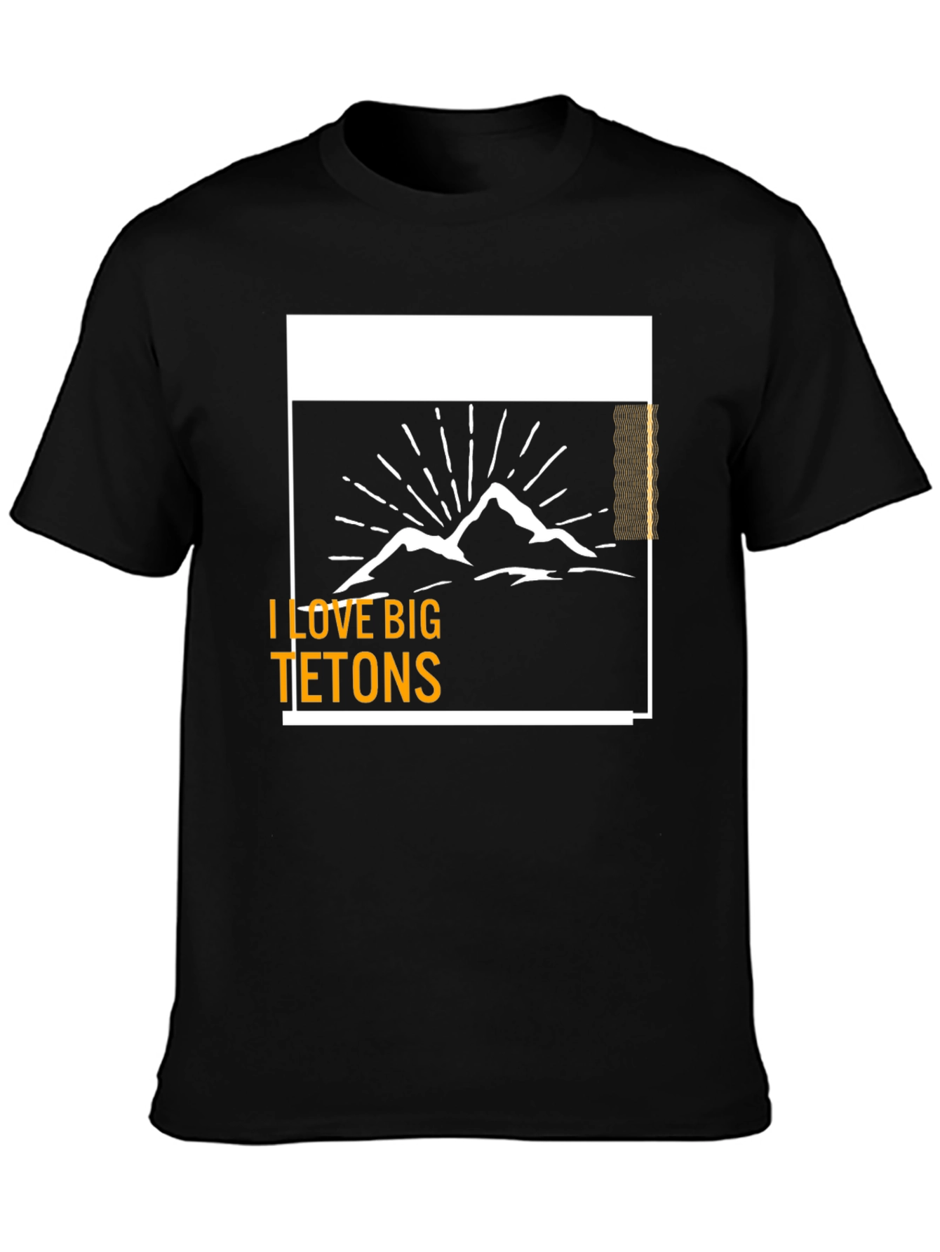 I Love Big Tetons Graphic Tee - Black