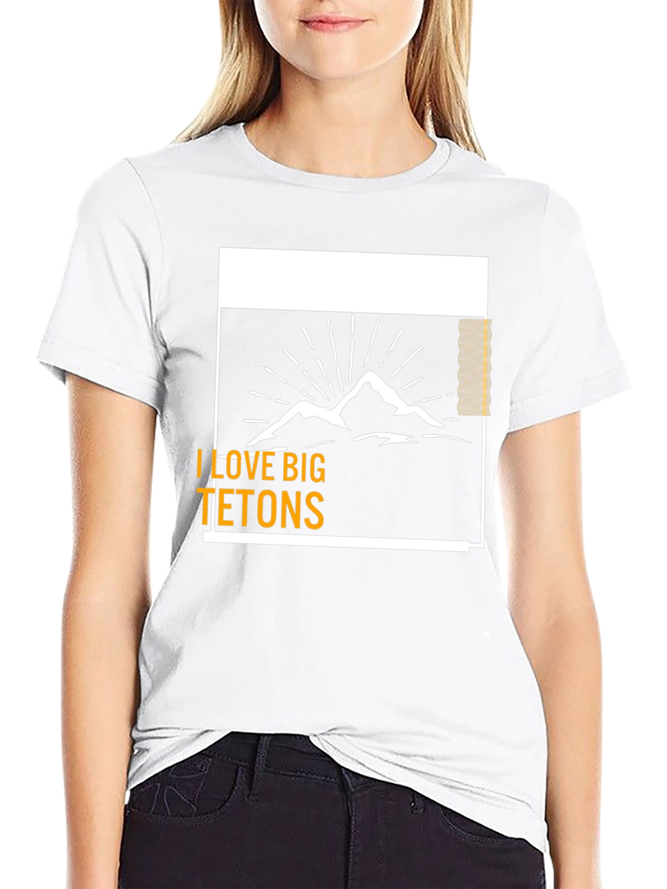 I Love Big Tetons Graphic Tee - Black