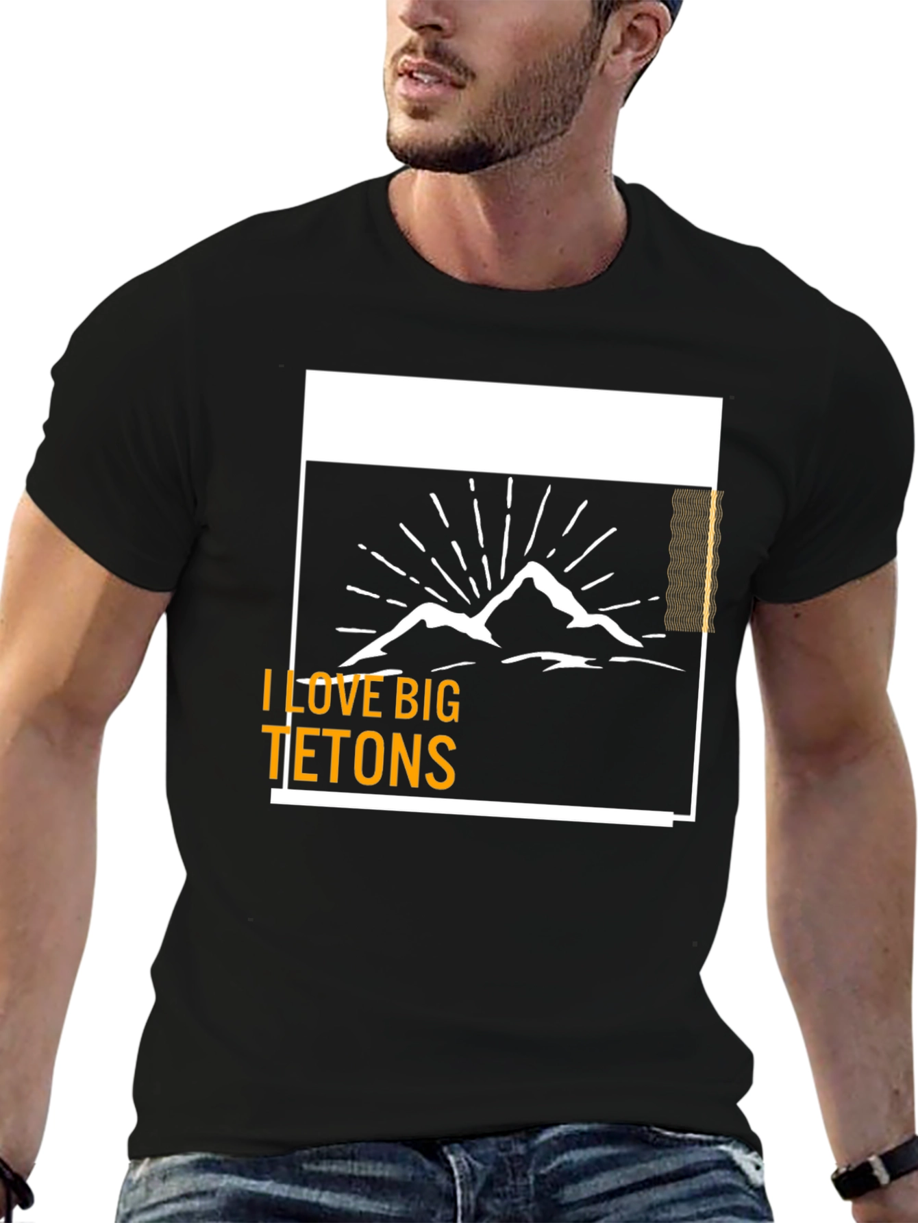 I Love Big Tetons Graphic Tee - Black