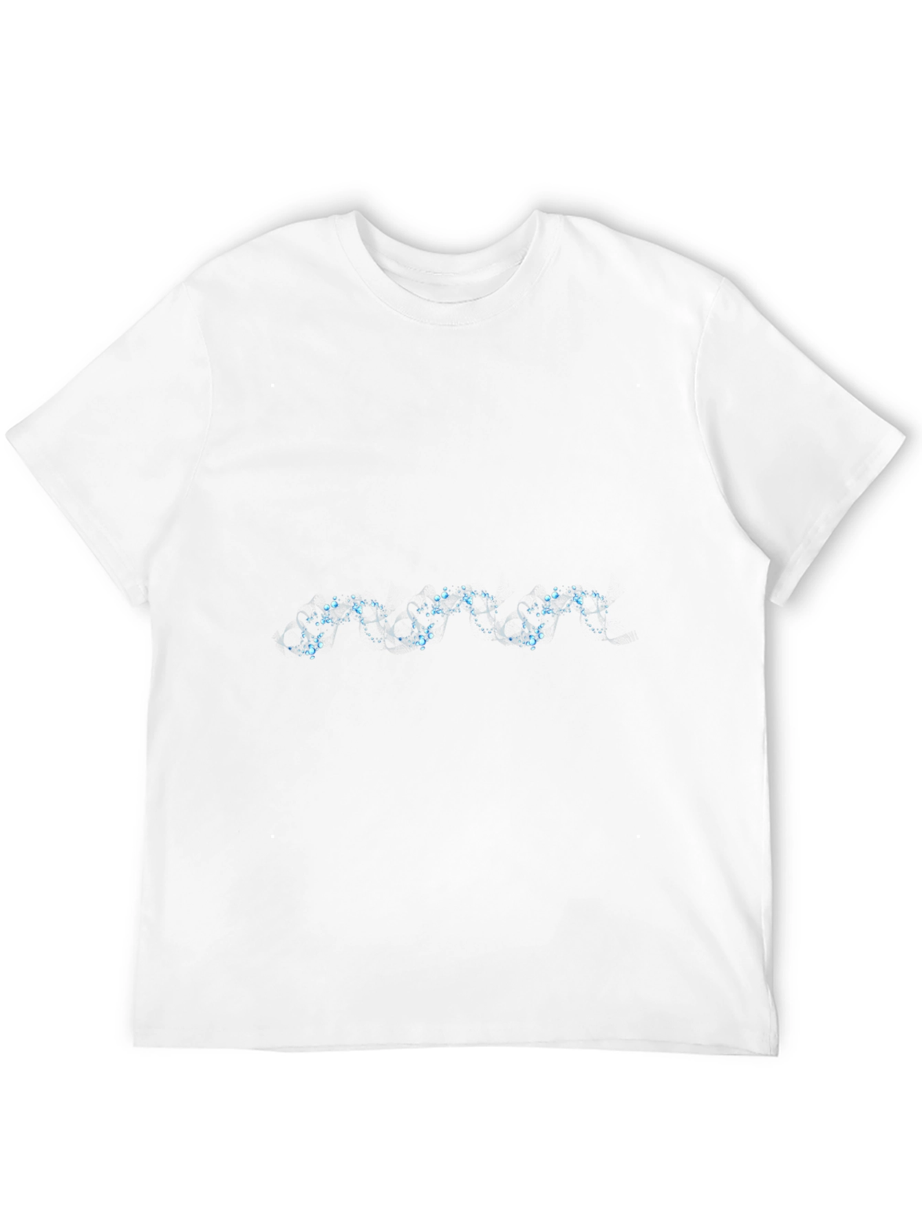 Mens Black T-Shirt with Abstract Blue Design