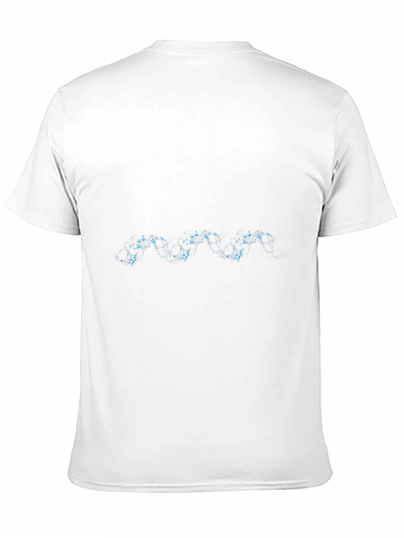 Mens Black T-Shirt with Abstract Blue Design
