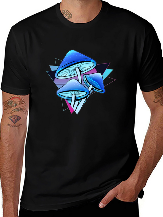 Blue Mushroom Graphic Tee