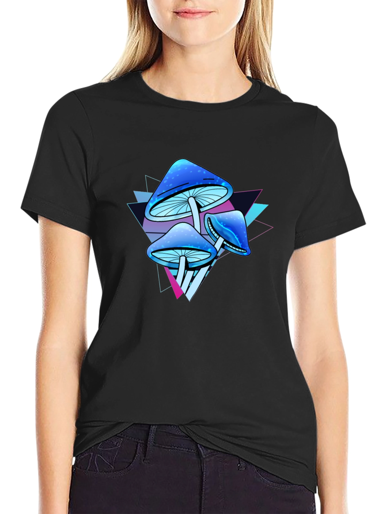 Blue Mushroom Graphic Tee