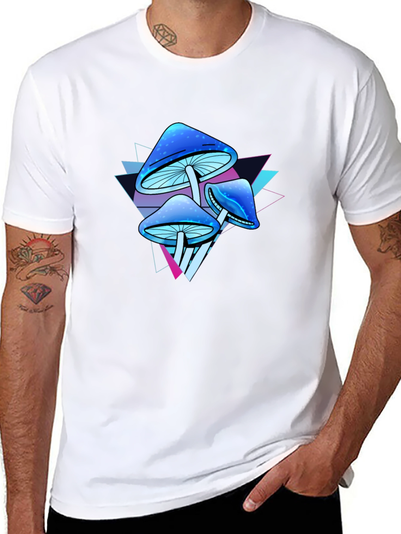 Blue Mushroom Graphic Tee