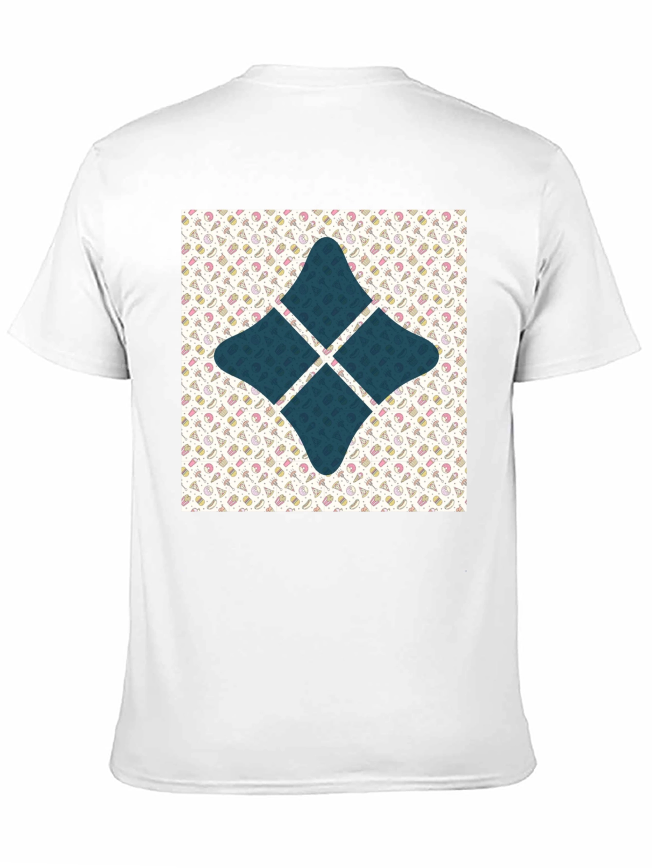 Patterned Starburst Graphic Tee - Black