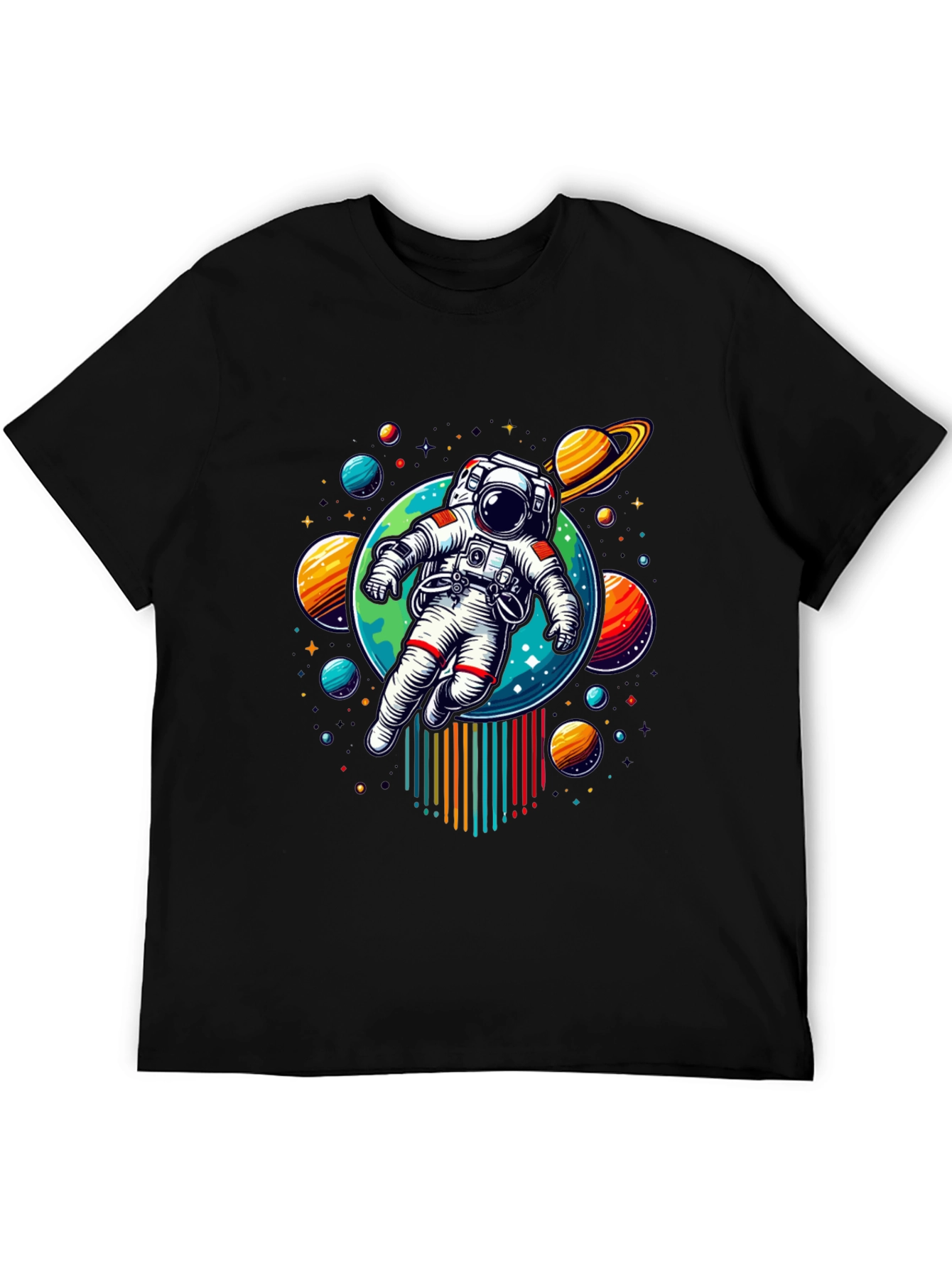 Astronaut Galaxy Graphic Print T-Shirt