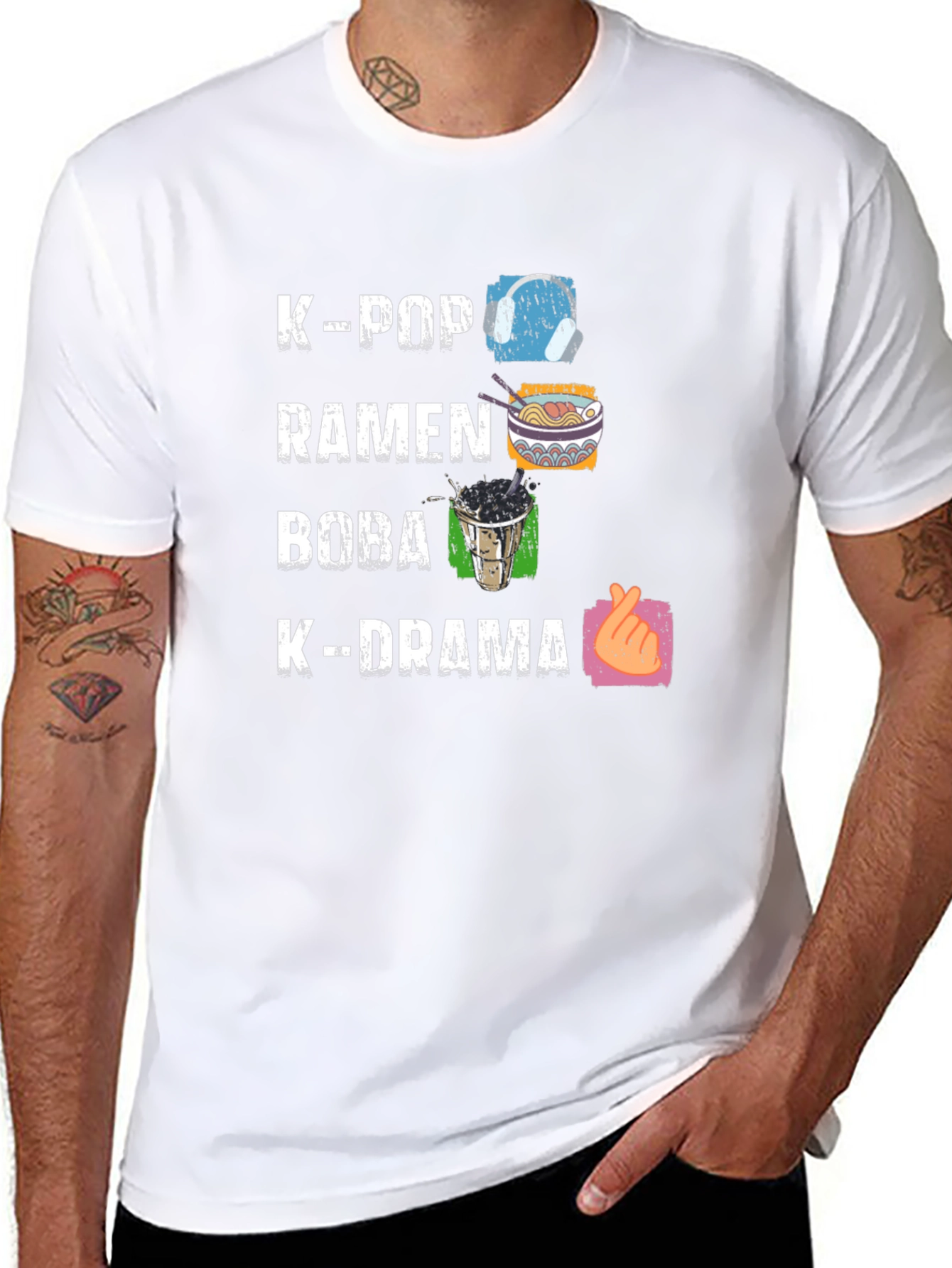 K-Pop Ramen Boba K-Drama Graphic Tee