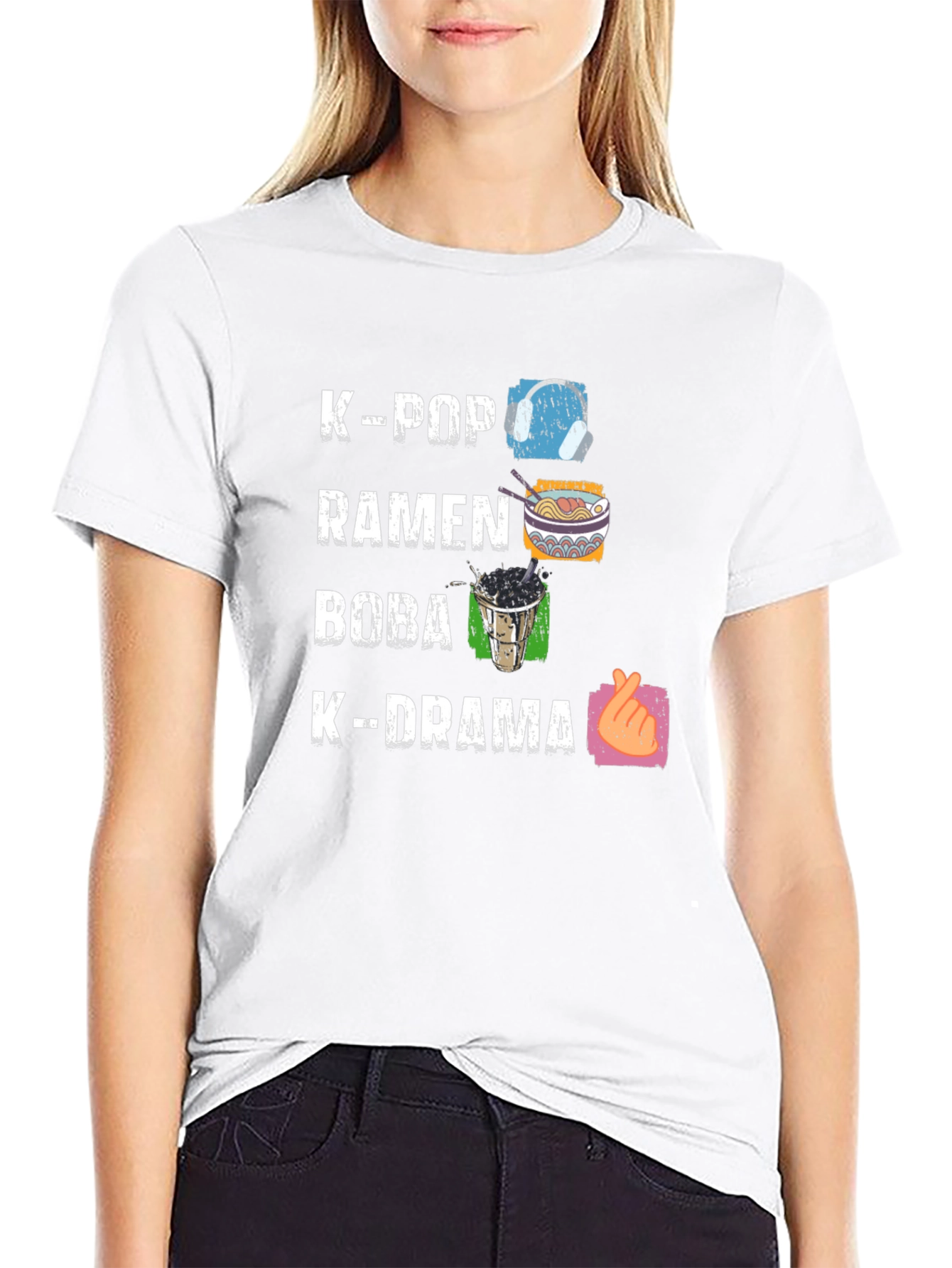 K-Pop Ramen Boba K-Drama Graphic Tee