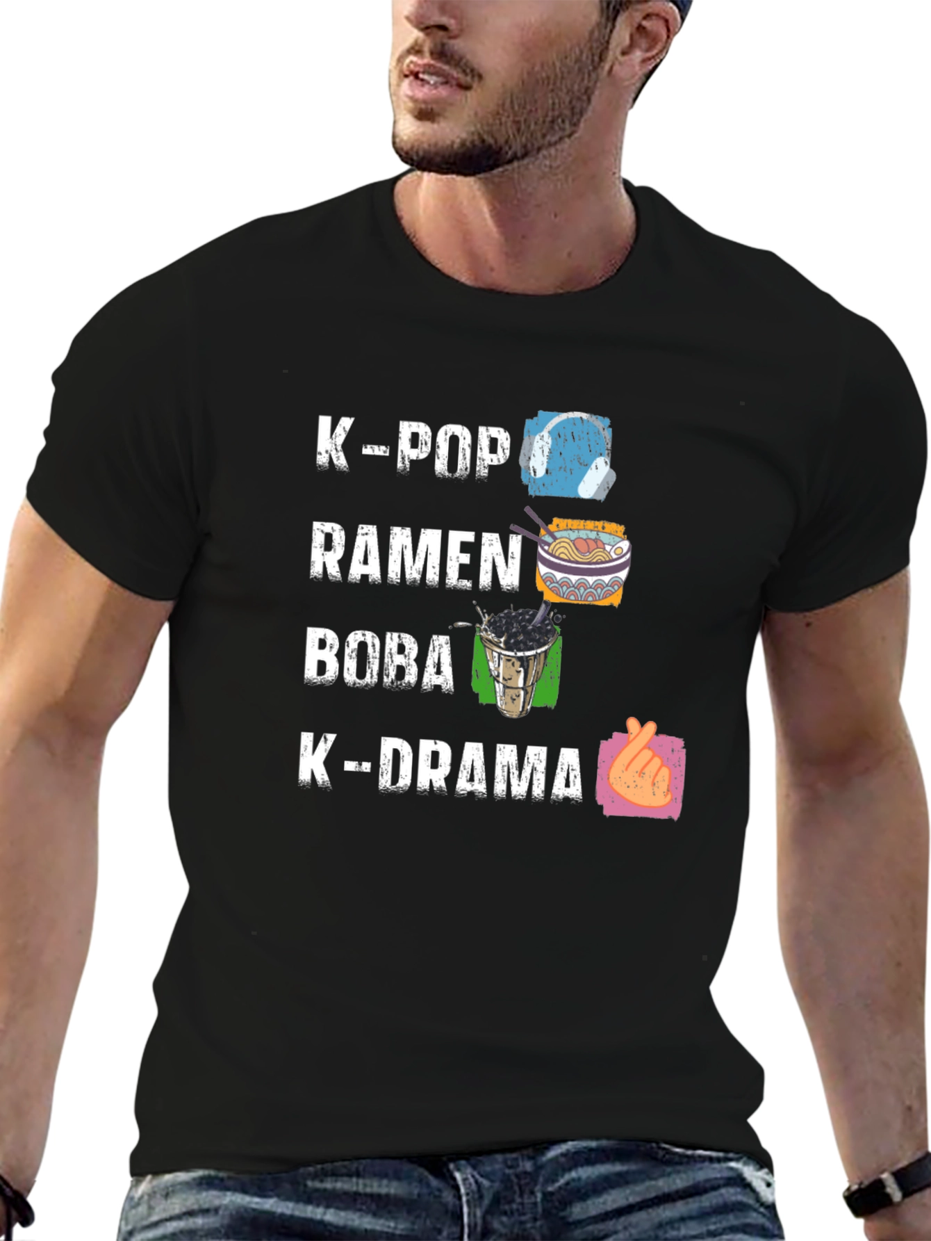K-Pop Ramen Boba K-Drama Graphic Tee