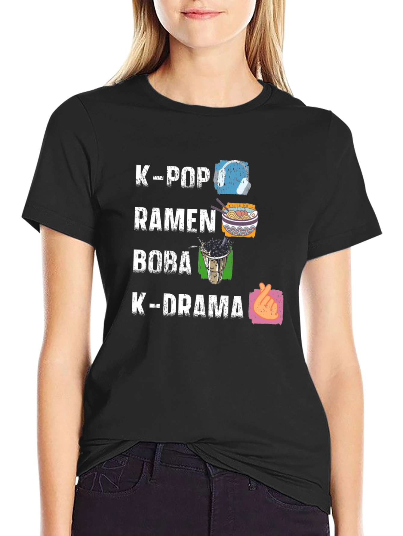 K-Pop Ramen Boba K-Drama Graphic Tee