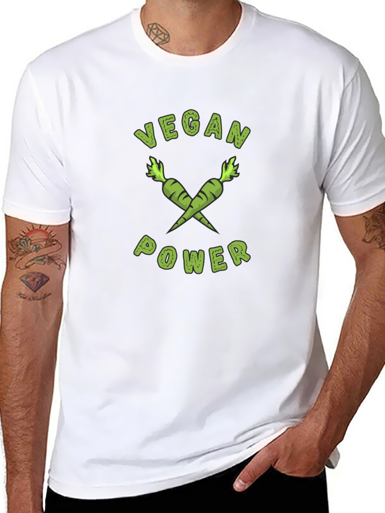 Vegan Power T-Shirt - Carrot Graphic Tee