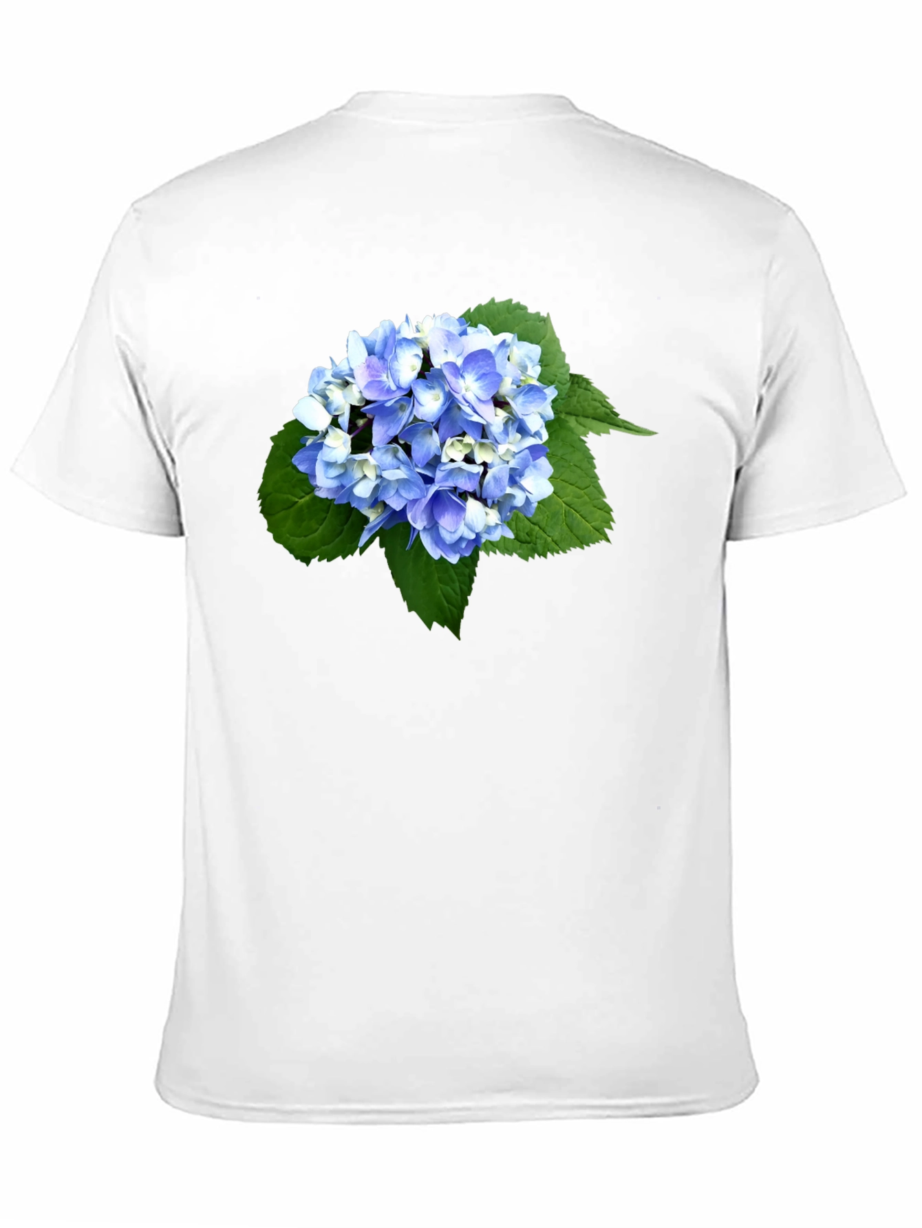 Hydrangea Print Black T-Shirt