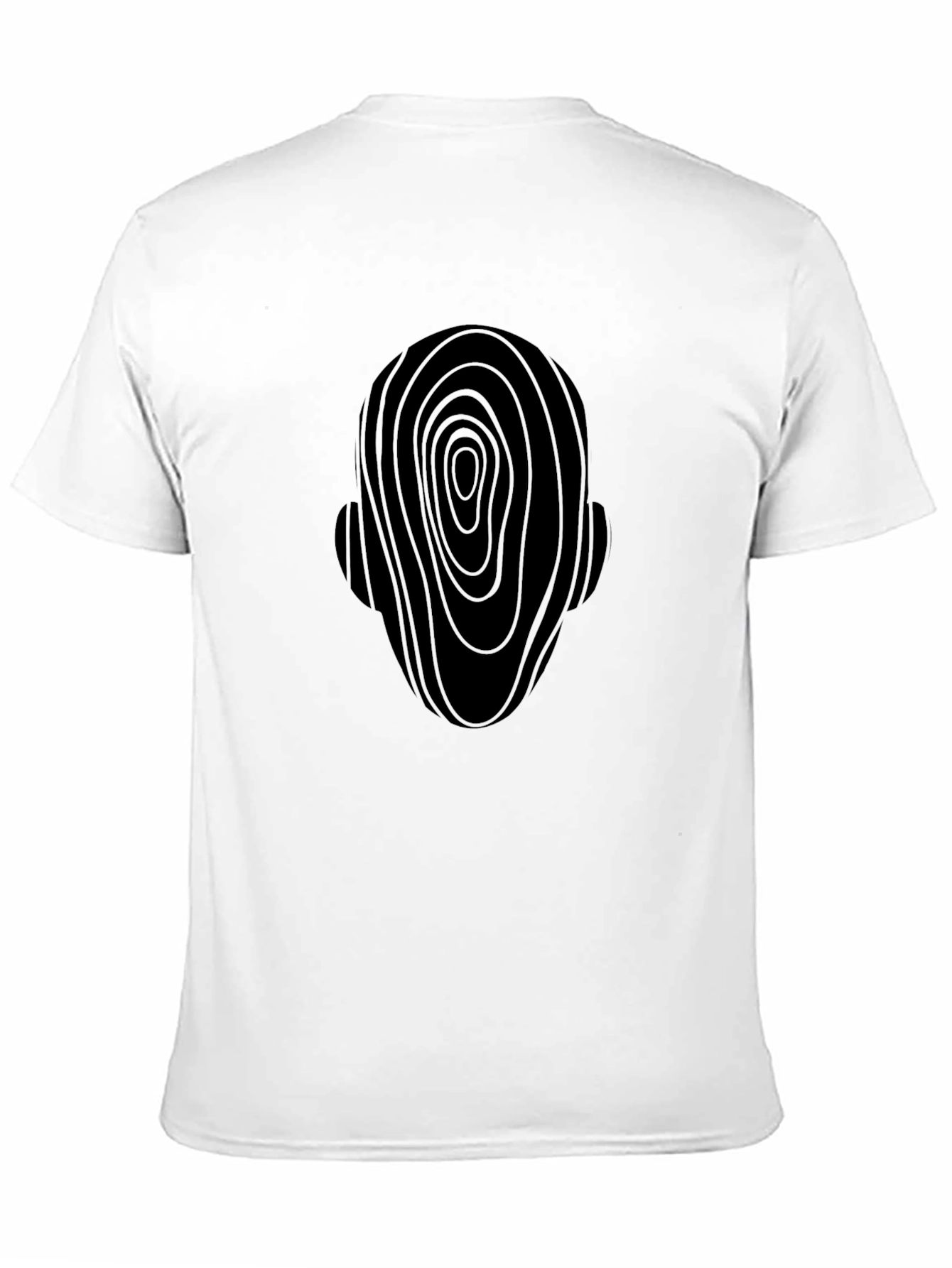 Abstract Head Graphic Tee - Modern Black T-Shirt