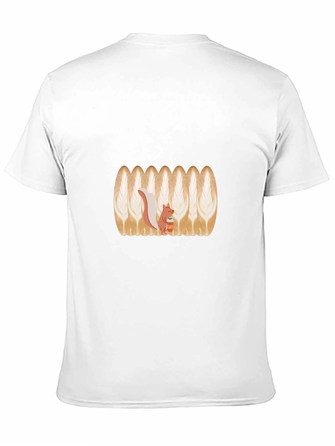 Squirrel Latte Art Black T-Shirt