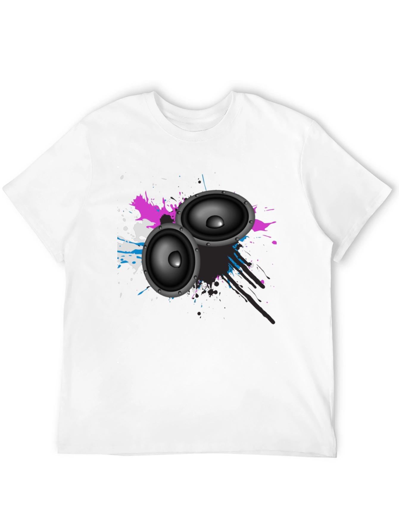 Black Speaker Graphic Tee - Stylish Music Lover Shirt