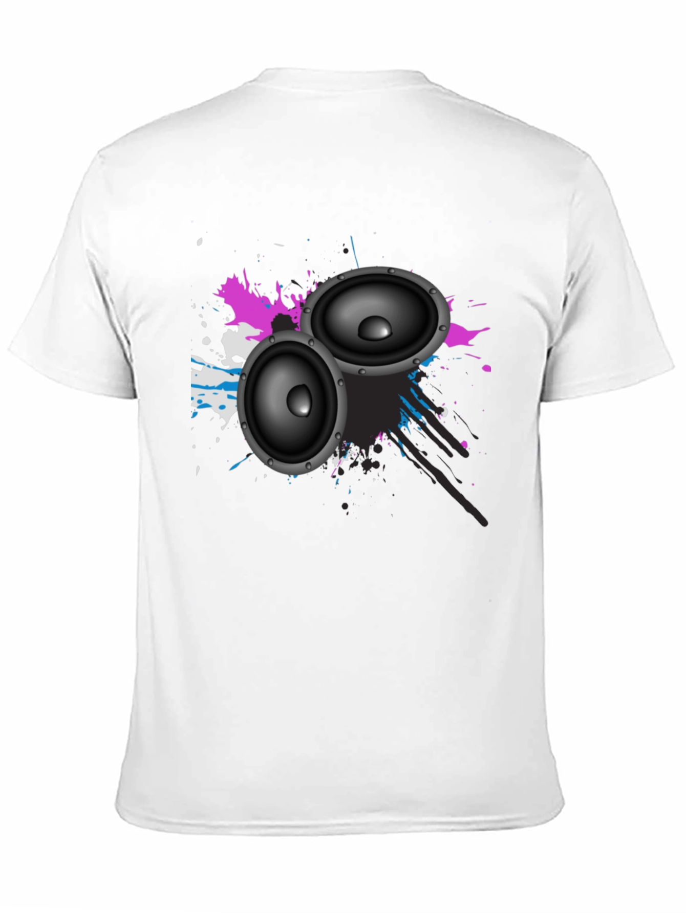 Black Speaker Graphic Tee - Stylish Music Lover Shirt