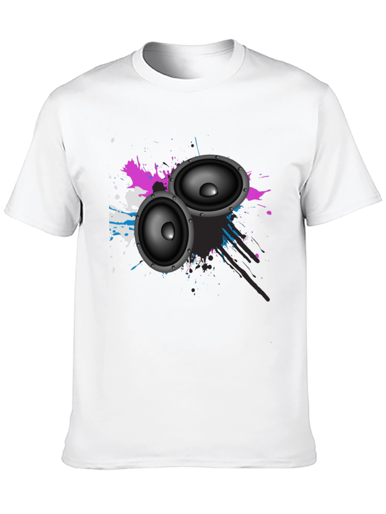 Black Speaker Graphic Tee - Stylish Music Lover Shirt