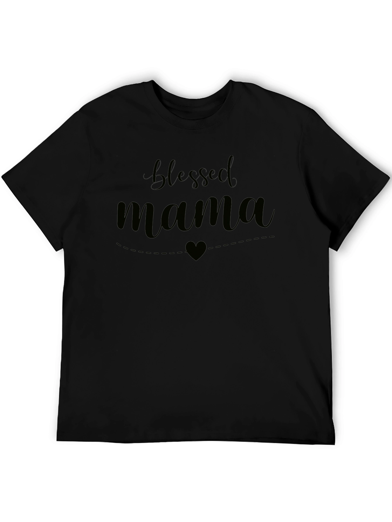 Blessed Mama Graphic Tee - Soft Black T-Shirt