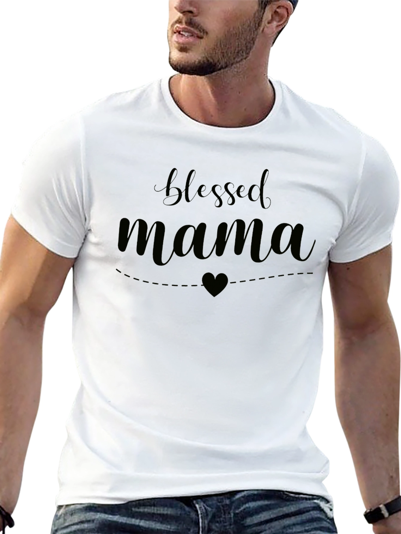 Blessed Mama Graphic Tee - Soft Black T-Shirt