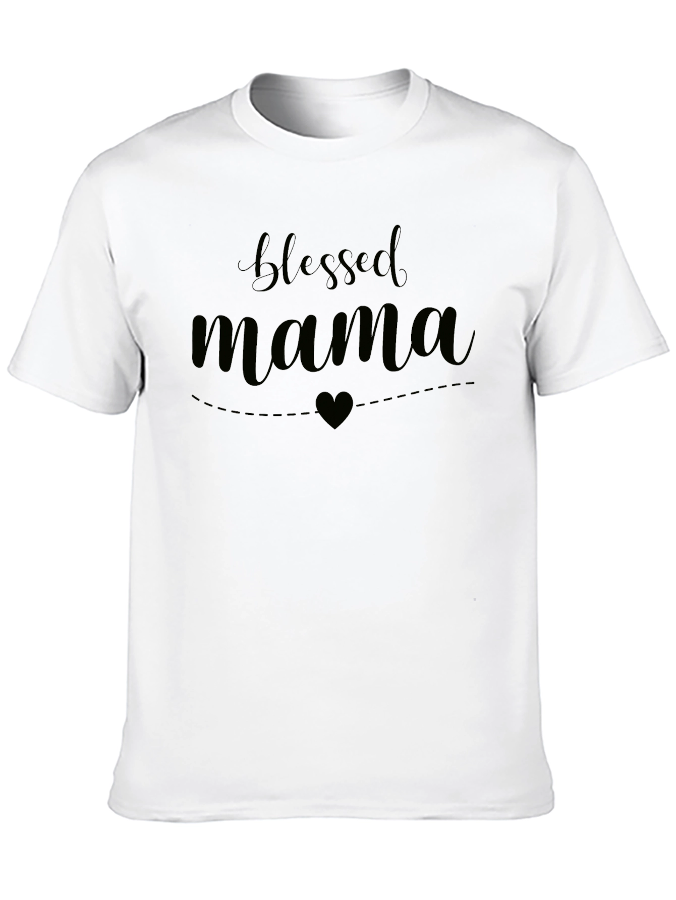 Blessed Mama Graphic Tee - Soft Black T-Shirt