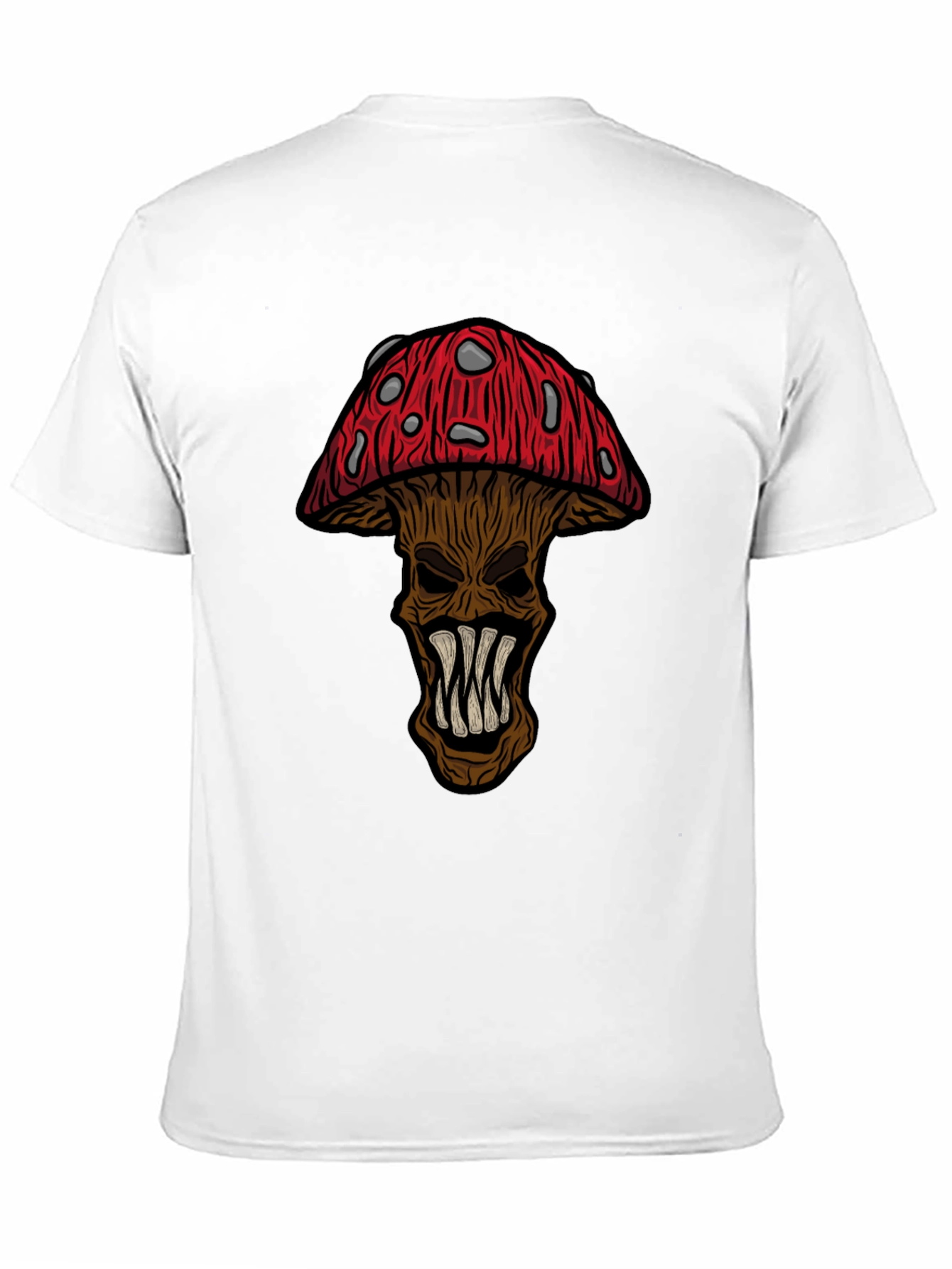 Creepy Mushroom Graphic Tee - Black